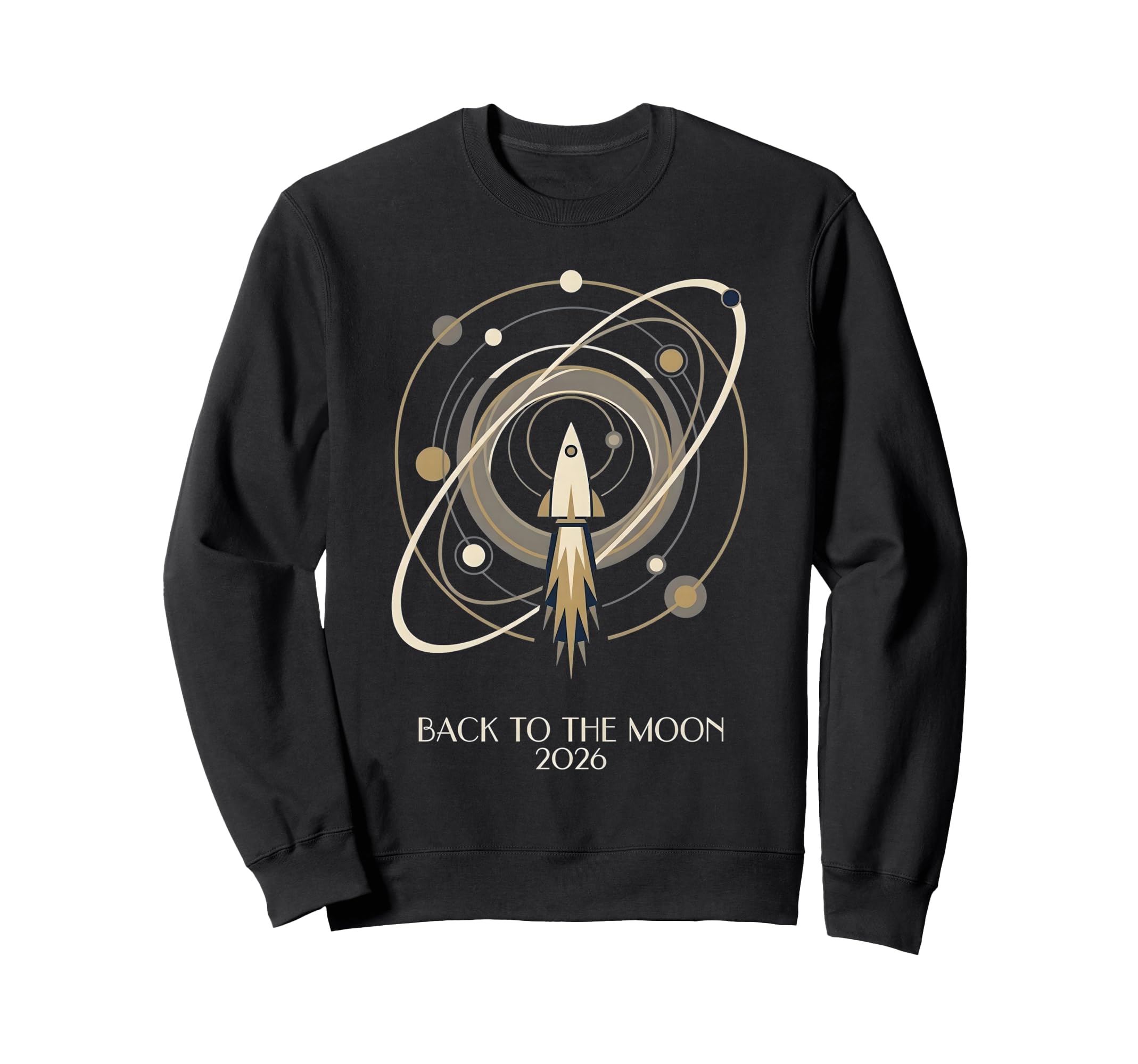 Back To Moon 2026 Funny Astronaut Sweatshirt - Graphic Print Men Women - T-Shirt, Sweatshirt, Hoodie