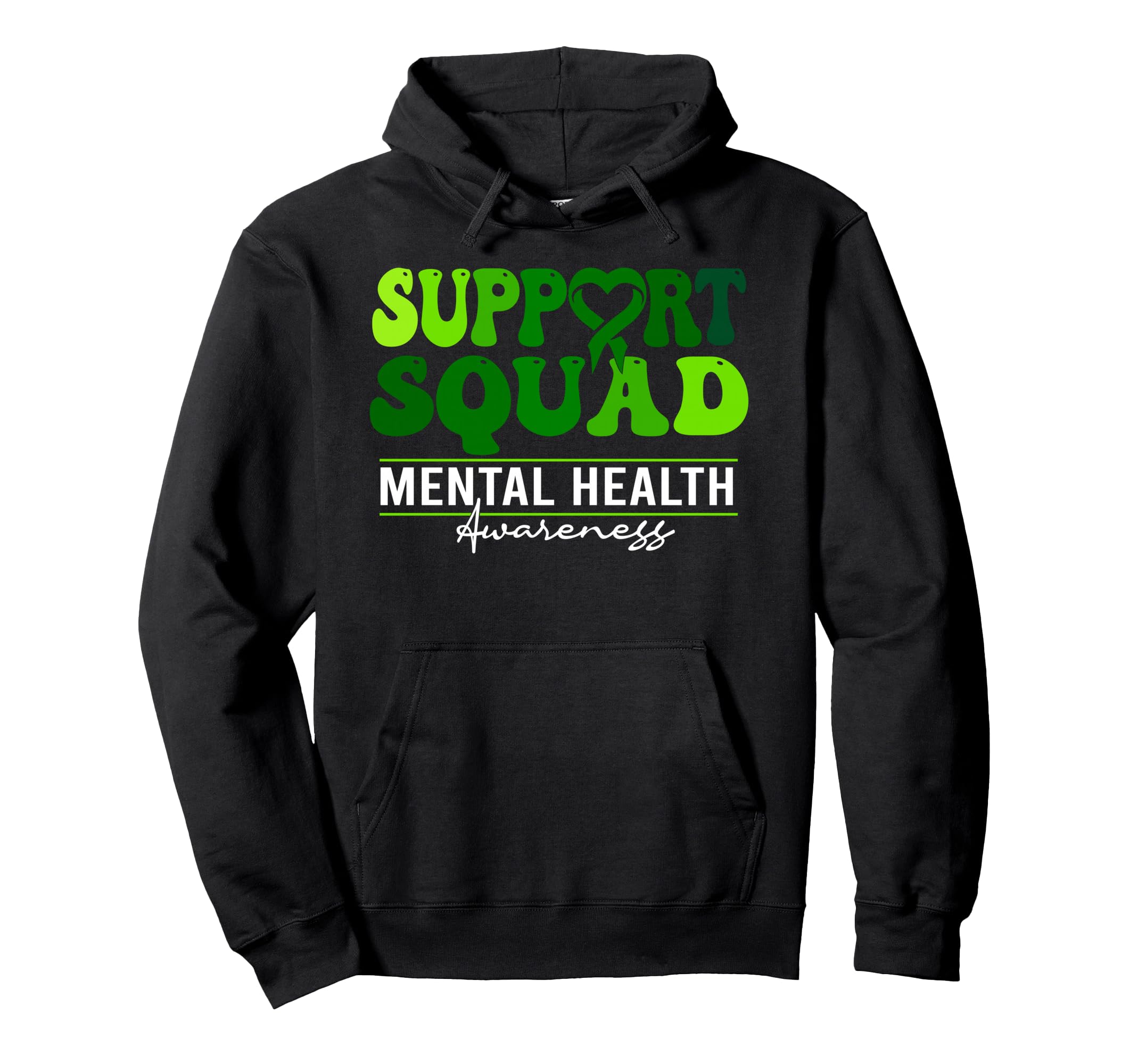 Mental Health Awareness Support Squad Hoodie - Unique Graphic for Adults - T-Shirt, Sweatshirt, Hoodie