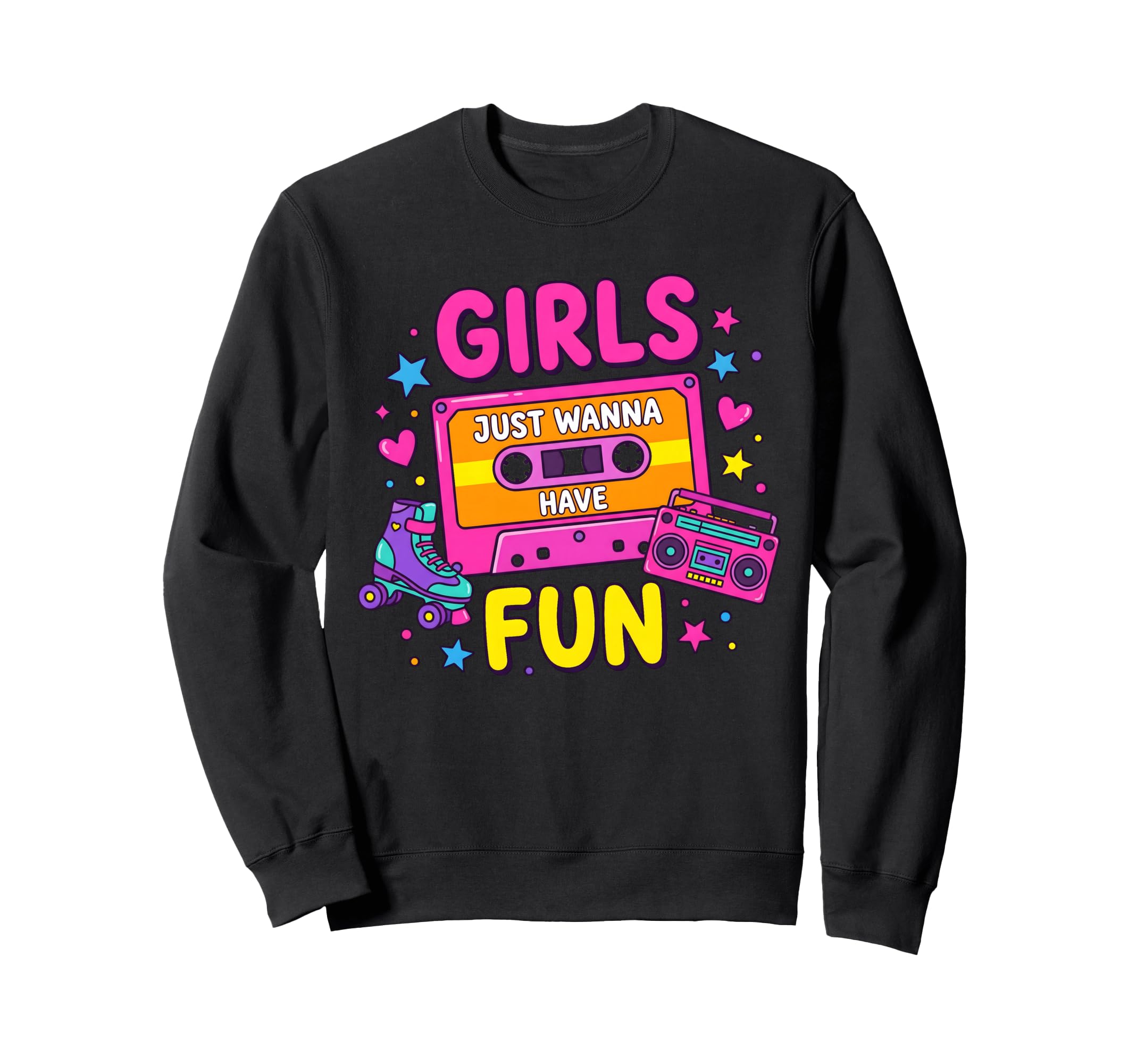 Cassette And Roller Skate Just Sweatshirt - Custom Art Print Men Women - T-Shirt, Sweatshirt, Hoodie