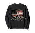 Usa Flag Motorcycle Patriotic America Sweatshirt - Custom Art Print Unisex - T-Shirt, Sweatshirt, Hoodie