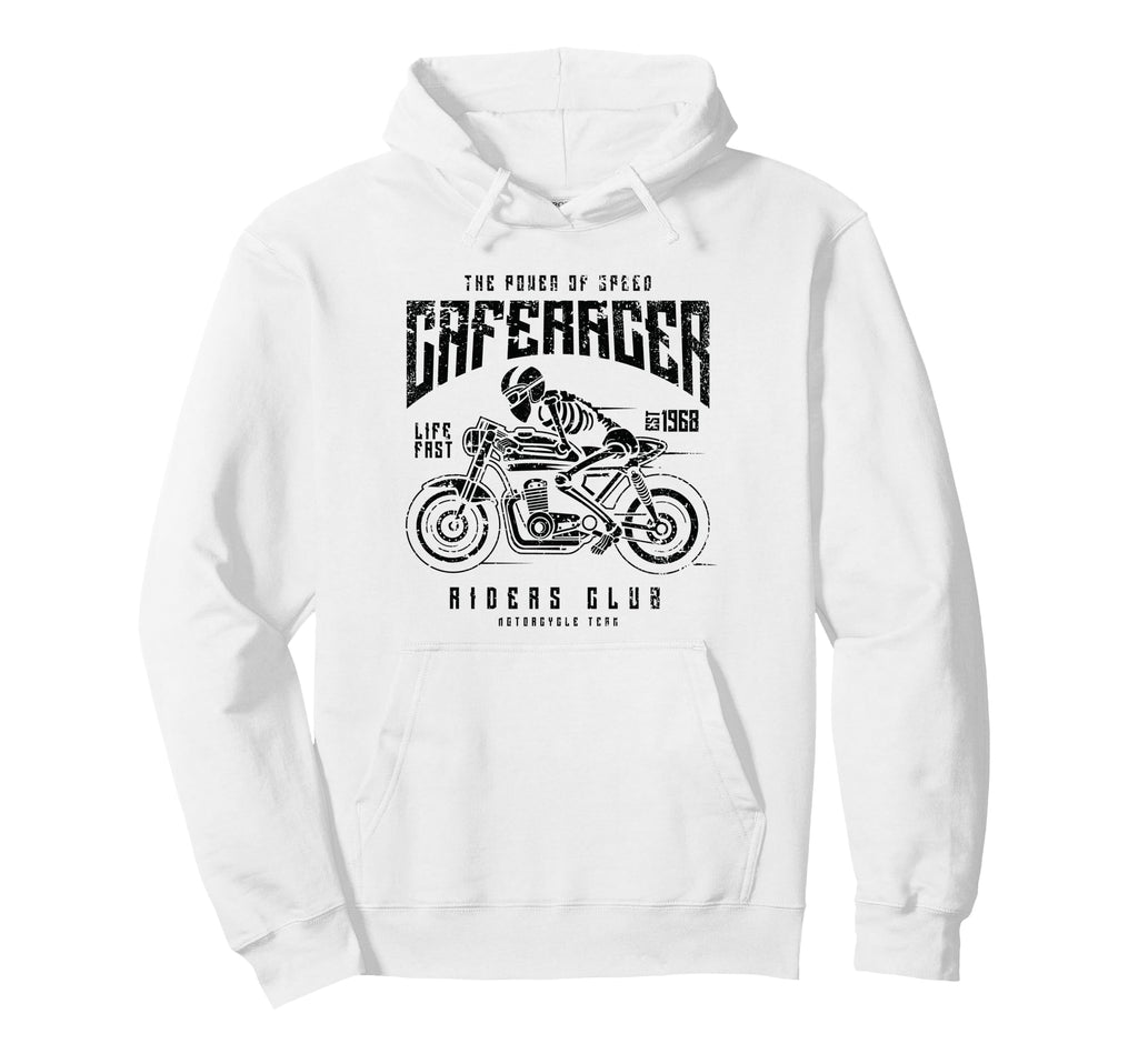 Cafe Racer Motorcycle Race Hoodie - Casual Everyday Wear Men Women - T-Shirt, Sweatshirt, Hoodie