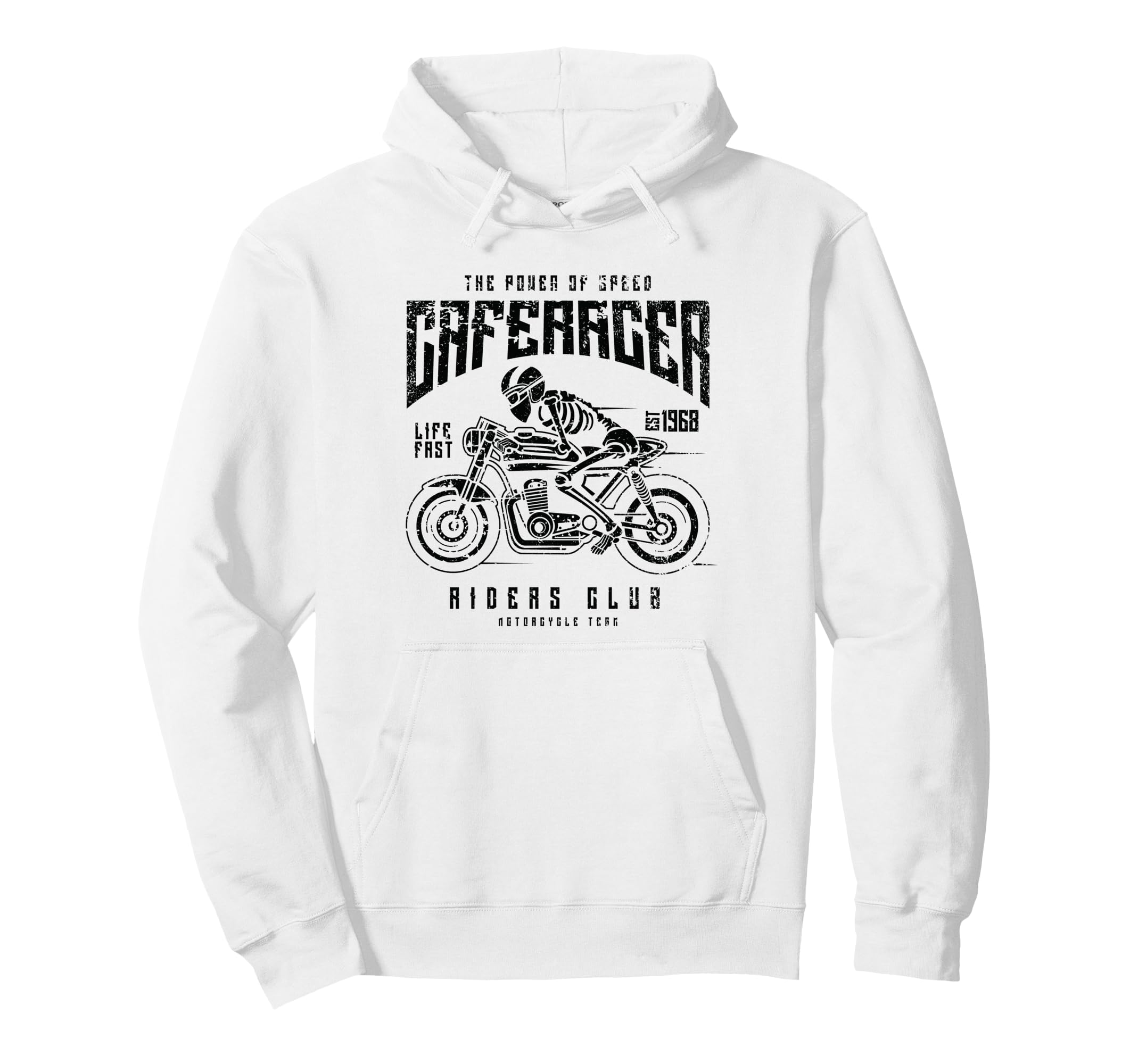 Cafe Racer Motorcycle Race Hoodie - Casual Everyday Wear Men Women - T-Shirt, Sweatshirt, Hoodie