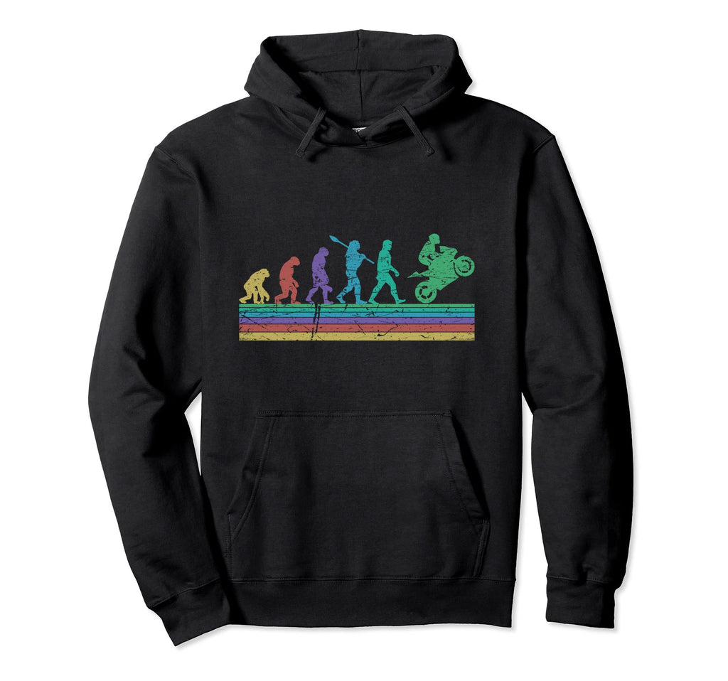 Motorcycle Evolution Shadow Biker Hoodie - Streetwear Style for Adults - T-Shirt, Sweatshirt, Hoodie