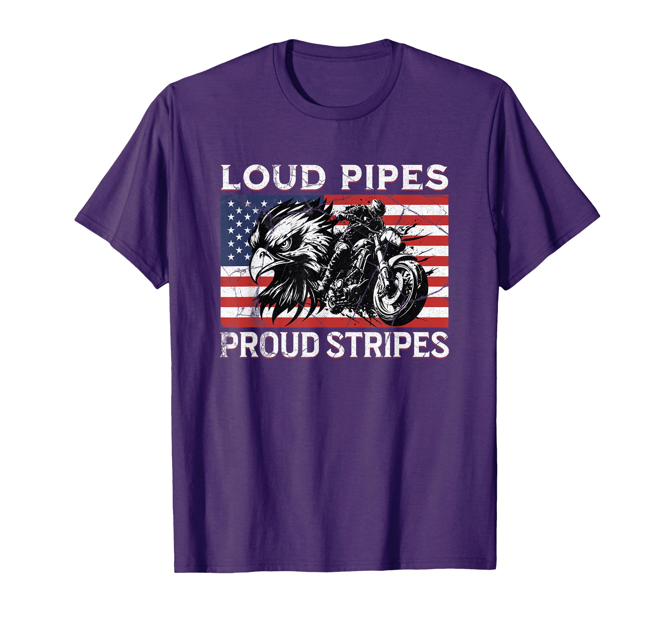 Patriotic Old Biker American Us Flag T-Shirt - Novelty Apparel Men Women - T-Shirt, Sweatshirt, Hoodie