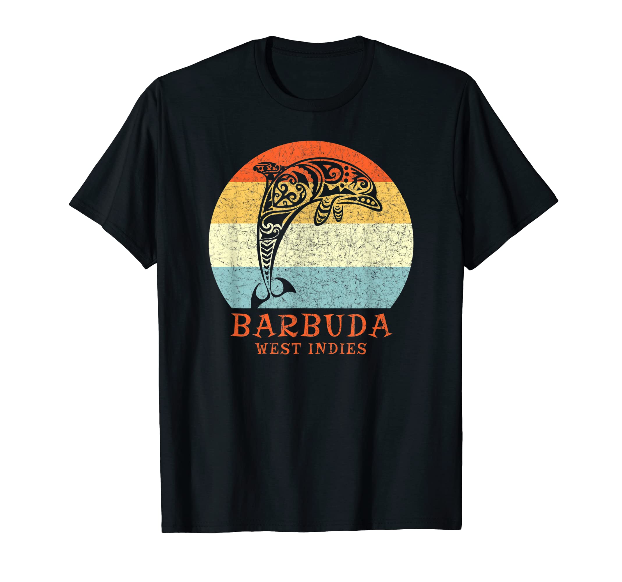 Barbuda West Indies Tribal Dolphin T-Shirt - Unique Graphic for Adults - T-Shirt, Sweatshirt, Hoodie