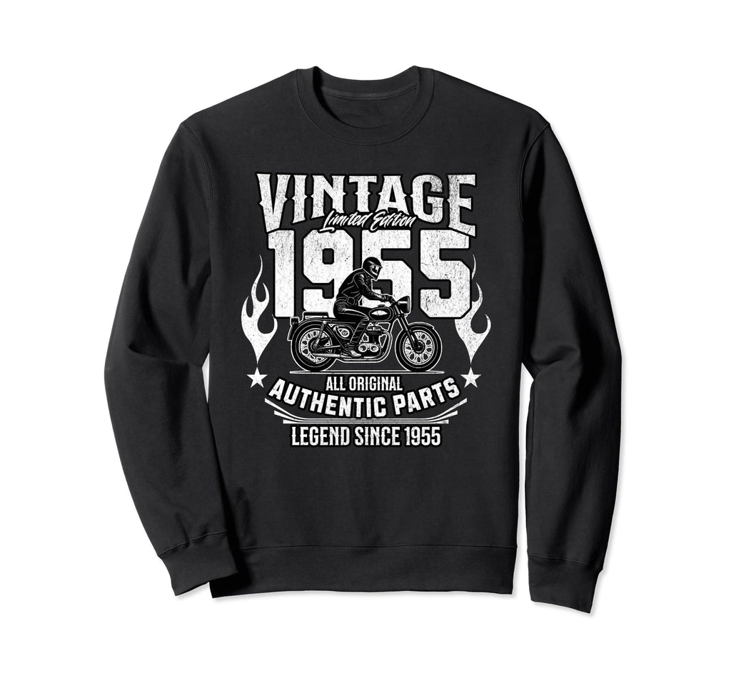 1955 Birthday Meme 1955 Motorcycle Sweatshirt - Aesthetic Graphic Unisex - T-Shirt, Sweatshirt, Hoodie