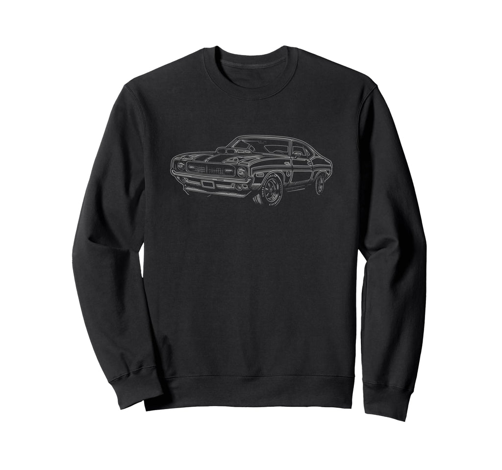 American Muscle Car 60S 70S Car Sweatshirt - Aesthetic Graphic for Adults - T-Shirt, Sweatshirt, Hoodie