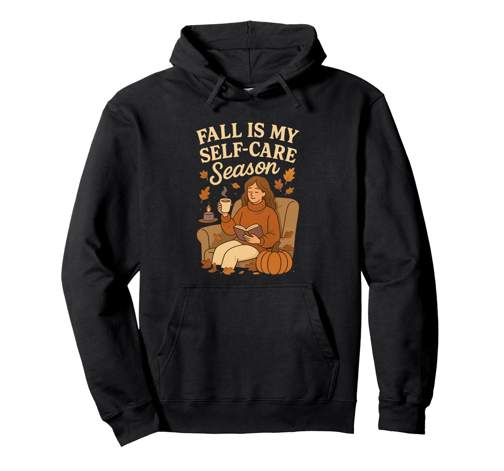 Autumn Self Care Relaxing Cozy Coffee Hoodie - Minimalist Print Unisex - T-Shirt, Sweatshirt, Hoodie