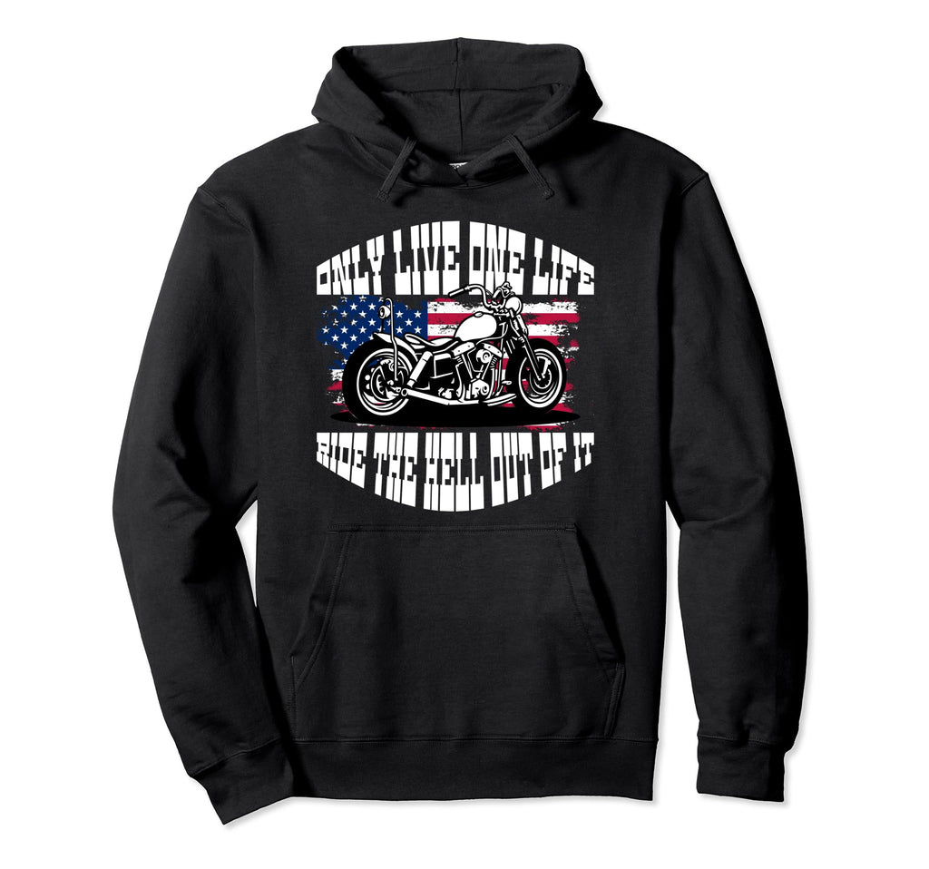 Motorcycle Biker Hoodie - Graphic Print Men Women - T-Shirt, Sweatshirt, Hoodie