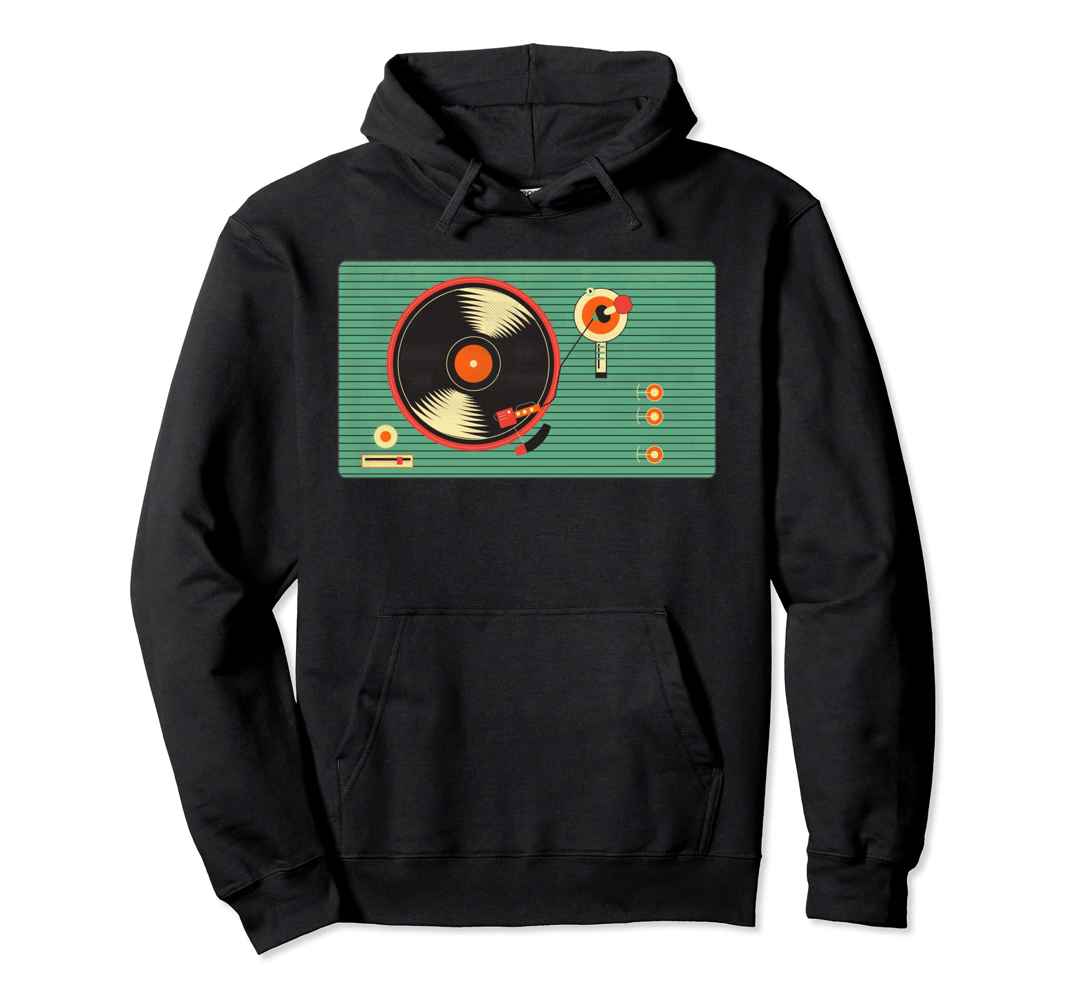 Vinyl Record Player Record Player Hoodie - Casual Everyday Wear Unisex - T-Shirt, Sweatshirt, Hoodie