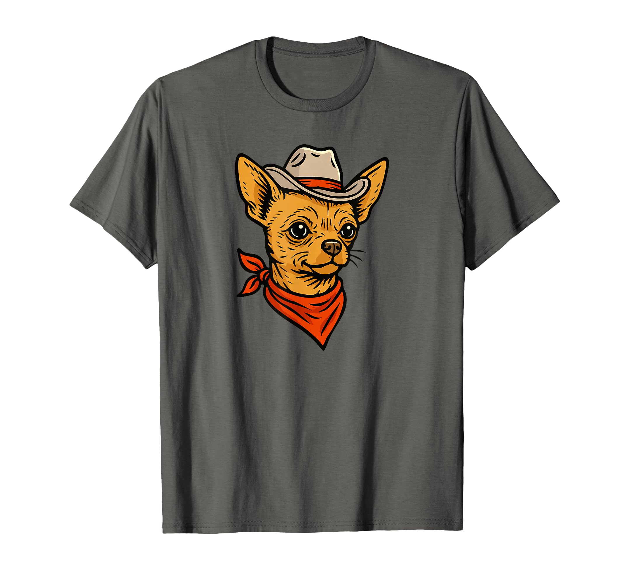 Funny Cowboy Chihuahua Drawing Dog T-Shirt - Aesthetic Graphic Men Women - T-Shirt, Sweatshirt, Hoodie