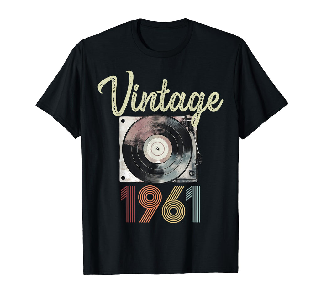 1961 Vinyl Record Player 63Rd Birthday T-Shirt - Unique Graphic Men Women - T-Shirt, Sweatshirt, Hoodie