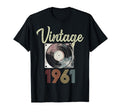 1961 Vinyl Record Player 63Rd Birthday T-Shirt - Unique Graphic Men Women - T-Shirt, Sweatshirt, Hoodie