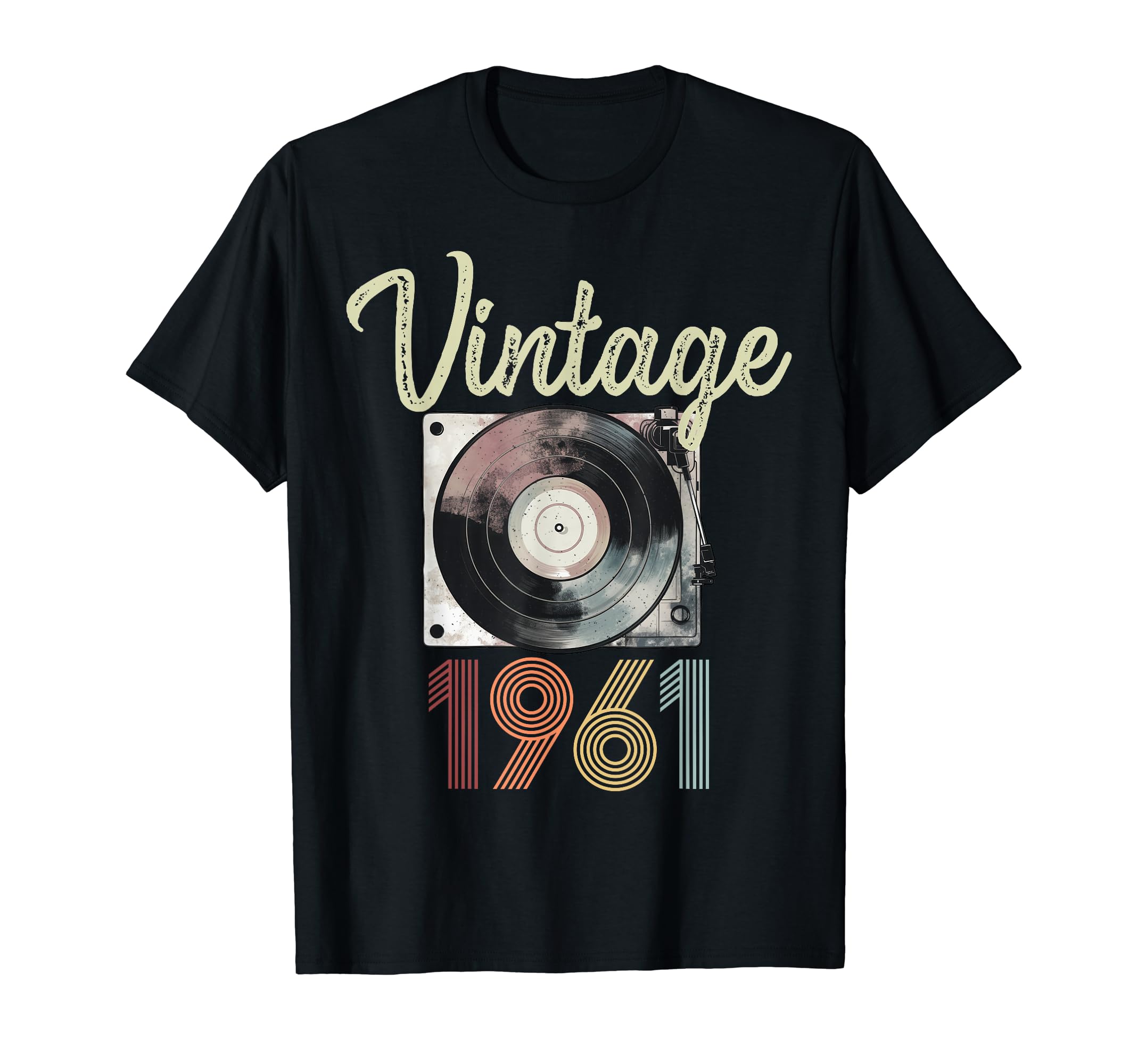 1961 Vinyl Record Player 63Rd Birthday T-Shirt - Unique Graphic Men Women - T-Shirt, Sweatshirt, Hoodie