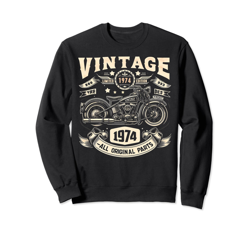 1974 Born 1974 Birthday Sweatshirt - Fun Novelty Design for Adults - T-Shirt, Sweatshirt, Hoodie