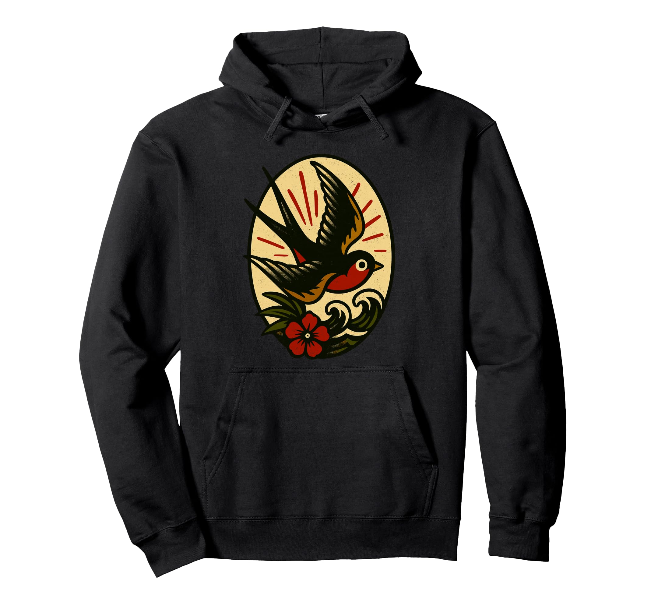 Tropical Swallow American Traditional Hoodie - Trendy Graphic Men Women - T-Shirt, Sweatshirt, Hoodie