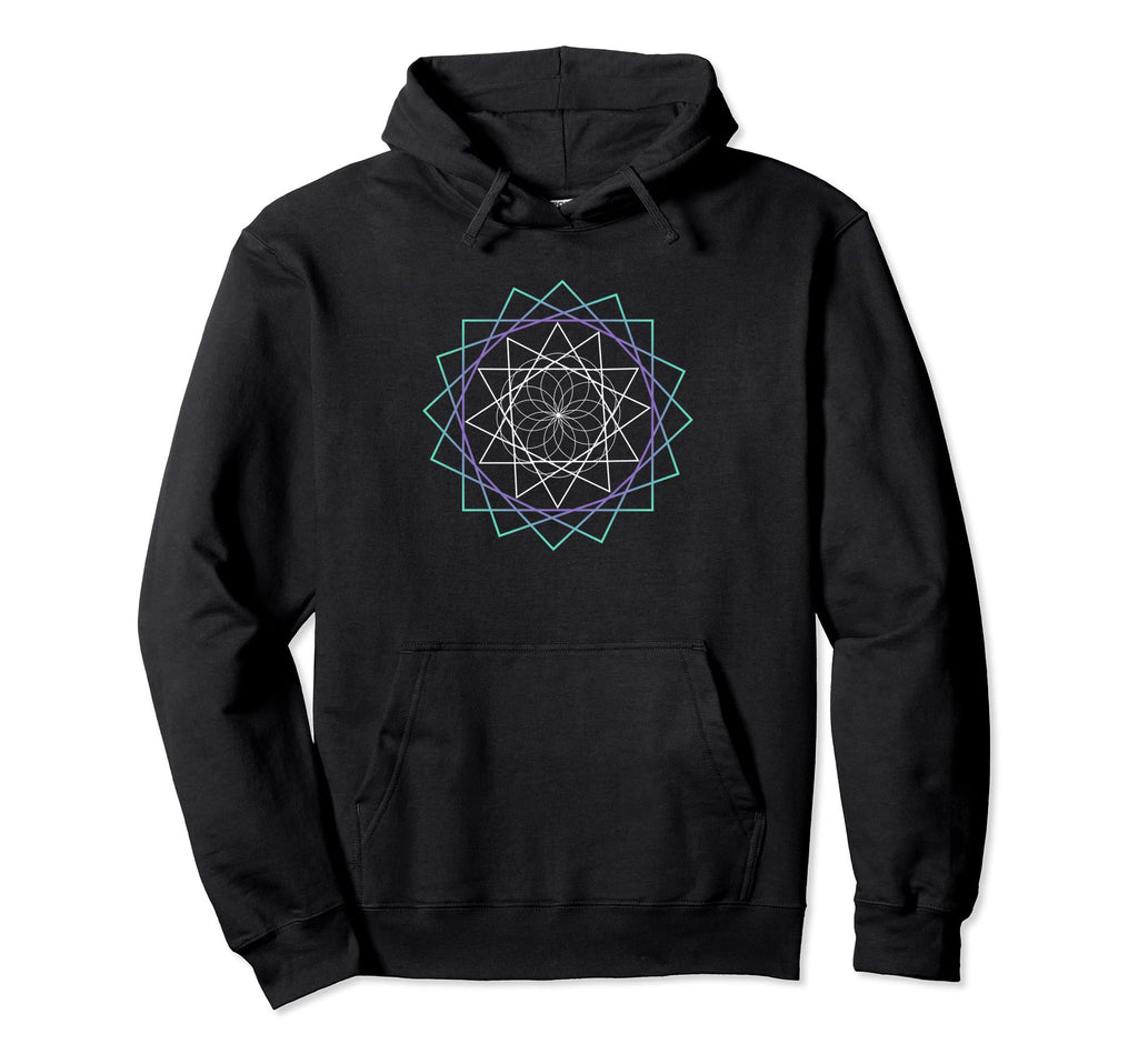 Colorful Mandala Pattern Geometry Buddhism Hoodie - Unique Graphic Unisex - T-Shirt, Sweatshirt, Hoodie