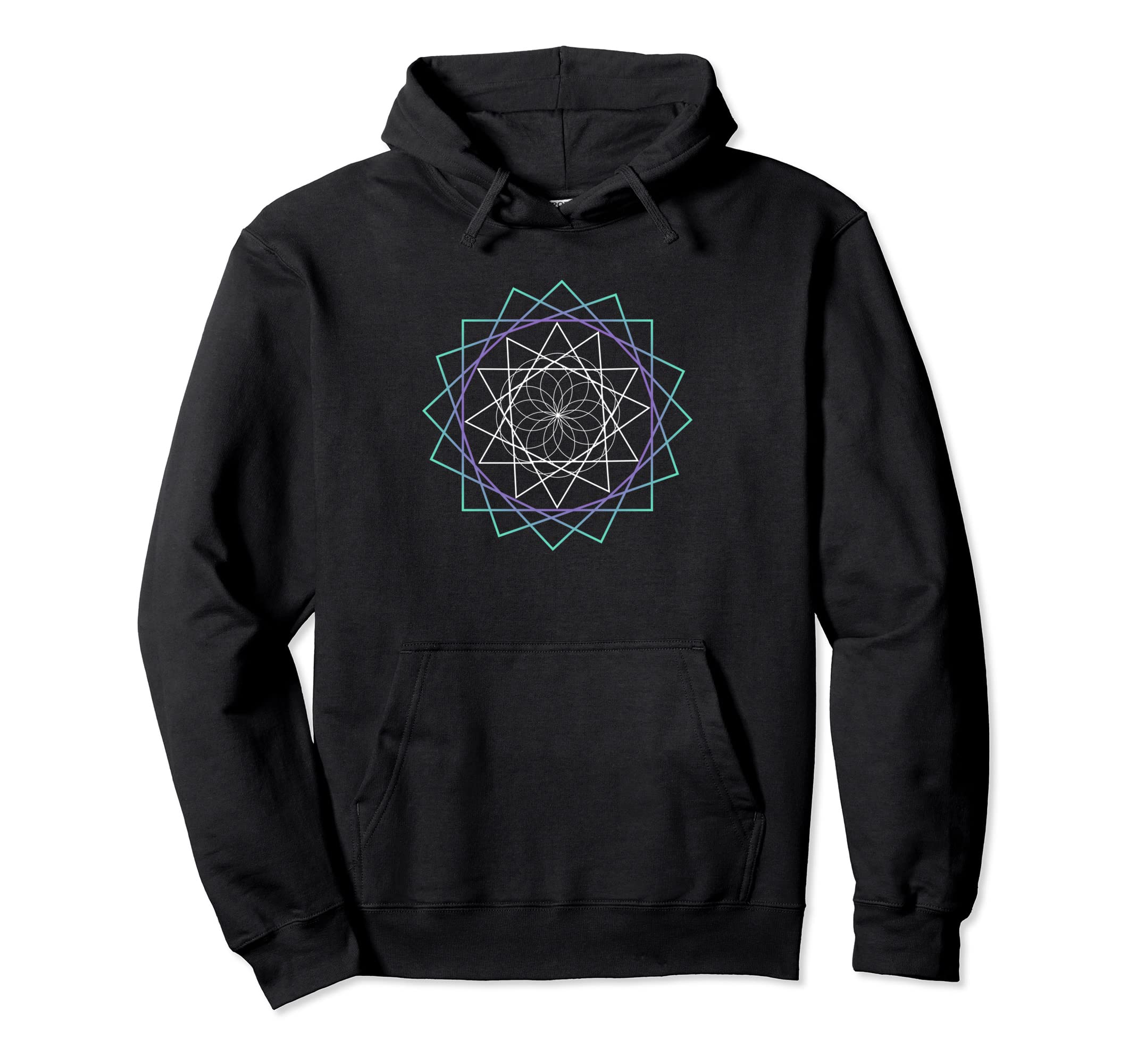 Colorful Mandala Pattern Geometry Buddhism Hoodie - Unique Graphic Unisex - T-Shirt, Sweatshirt, Hoodie