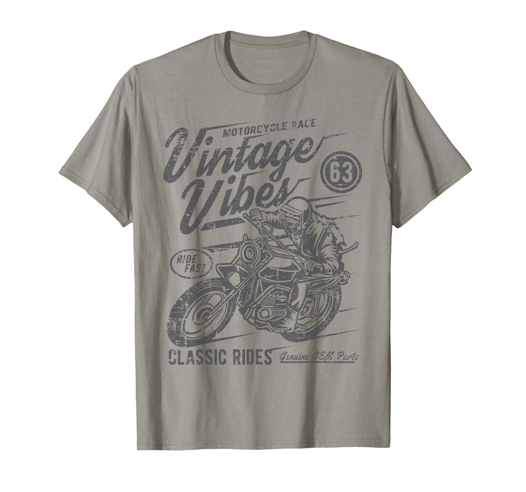 Vibes Rides Motorcycle Race T-Shirt - Aesthetic Graphic for Adults - T-Shirt, Sweatshirt, Hoodie
