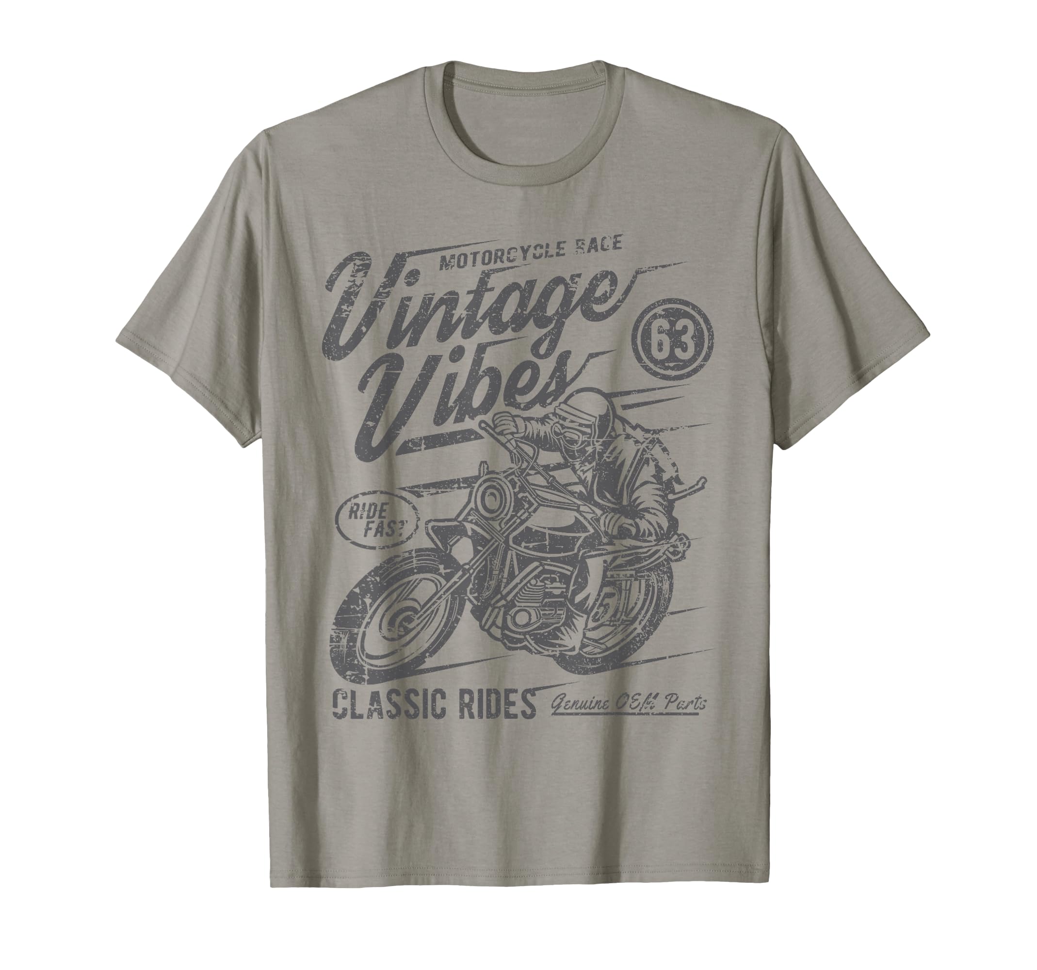 Vibes Rides Motorcycle Race T-Shirt - Aesthetic Graphic for Adults - T-Shirt, Sweatshirt, Hoodie