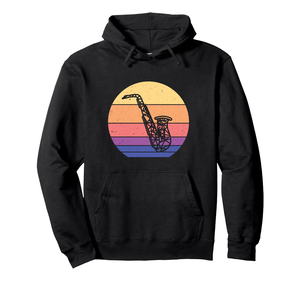 Saxophone And Sunset Hoodie - Custom Art Print Unisex - T-Shirt, Sweatshirt, Hoodie