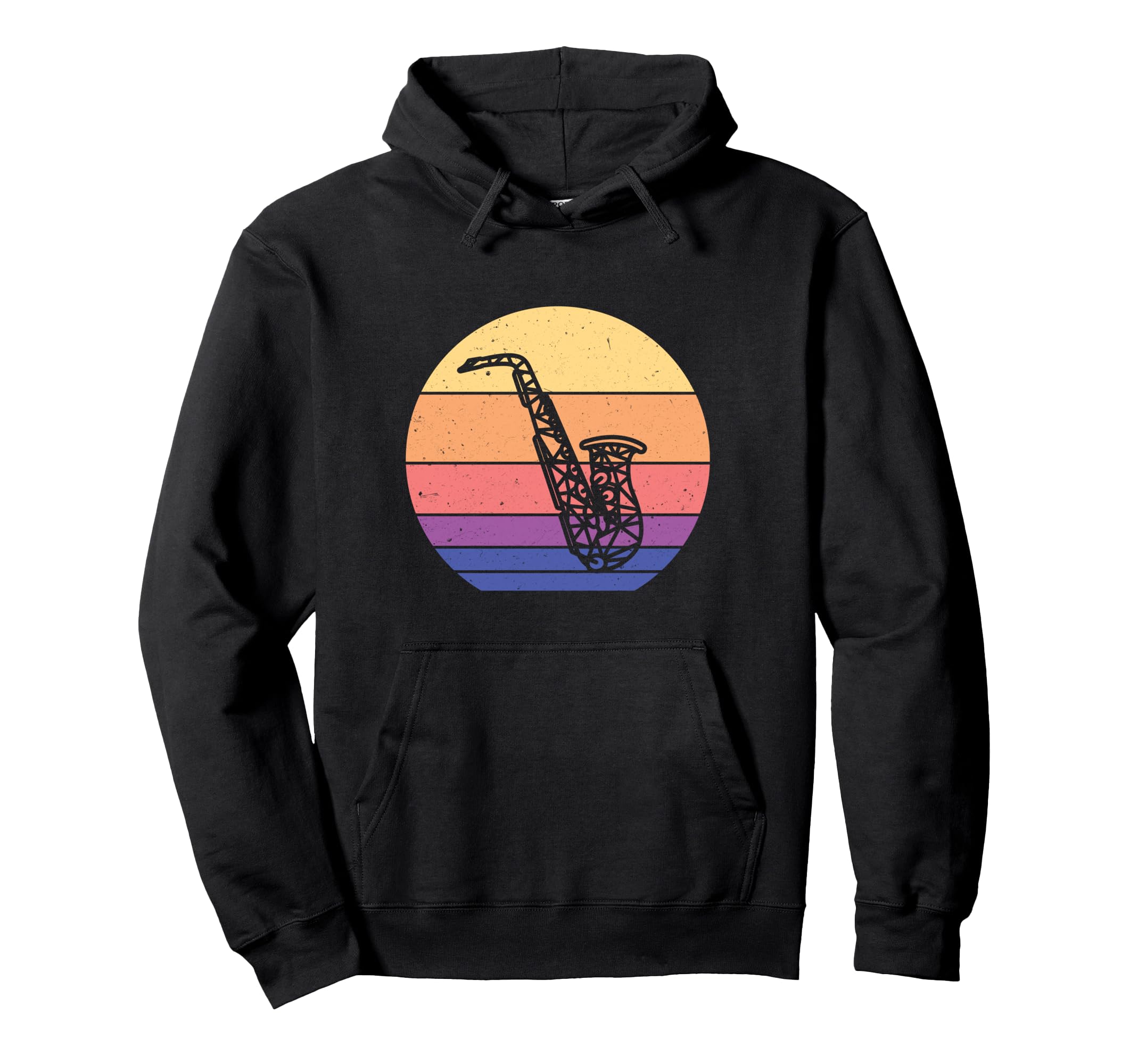 Saxophone And Sunset Hoodie - Custom Art Print Unisex - T-Shirt, Sweatshirt, Hoodie
