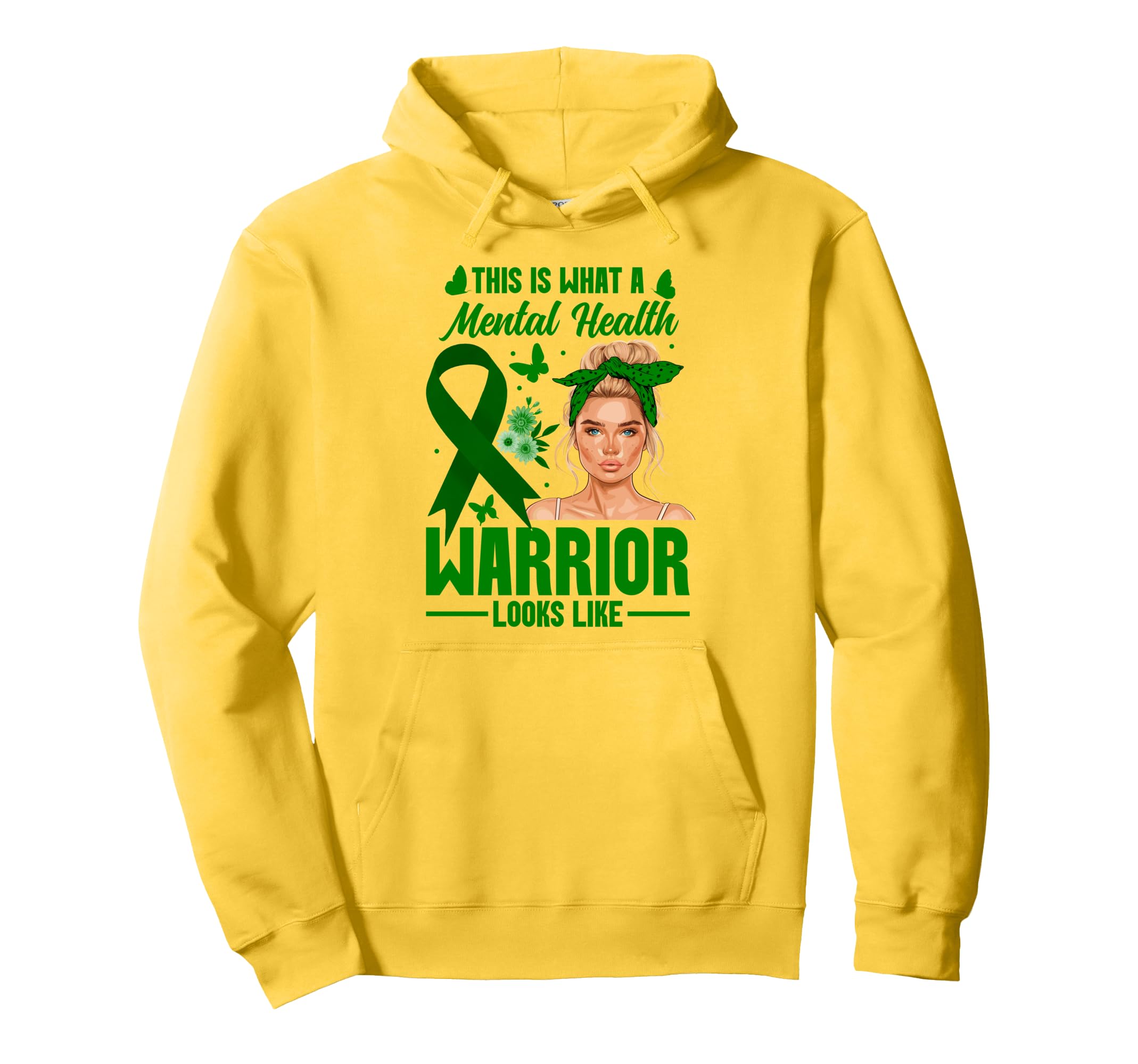 Mental Health Awareness Warrior Mental Hoodie - Minimalist Print Men Women - T-Shirt, Sweatshirt, Hoodie
