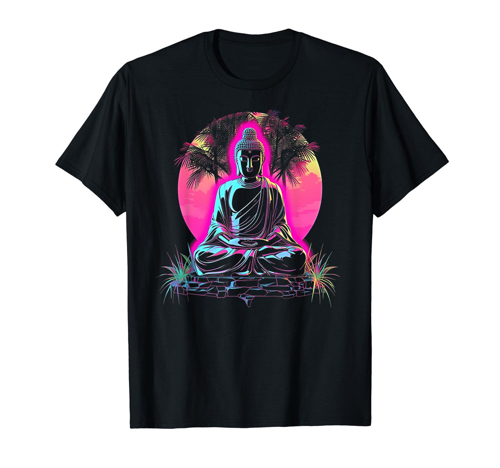 Vaporwave Buddha 80S Synthwave 2 T-Shirt - Novelty Apparel Men Women - T-Shirt, Sweatshirt, Hoodie