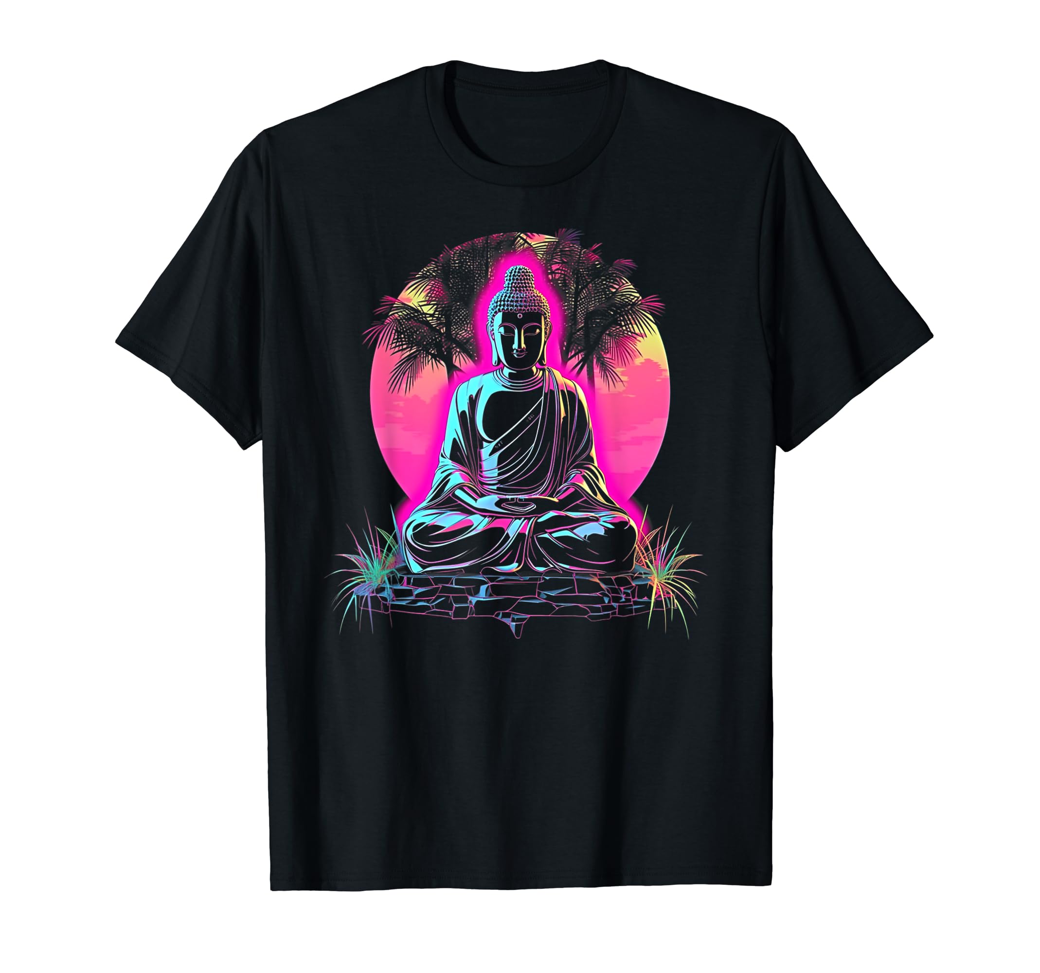 Vaporwave Buddha 80S Synthwave 2 T-Shirt - Novelty Apparel Men Women - T-Shirt, Sweatshirt, Hoodie