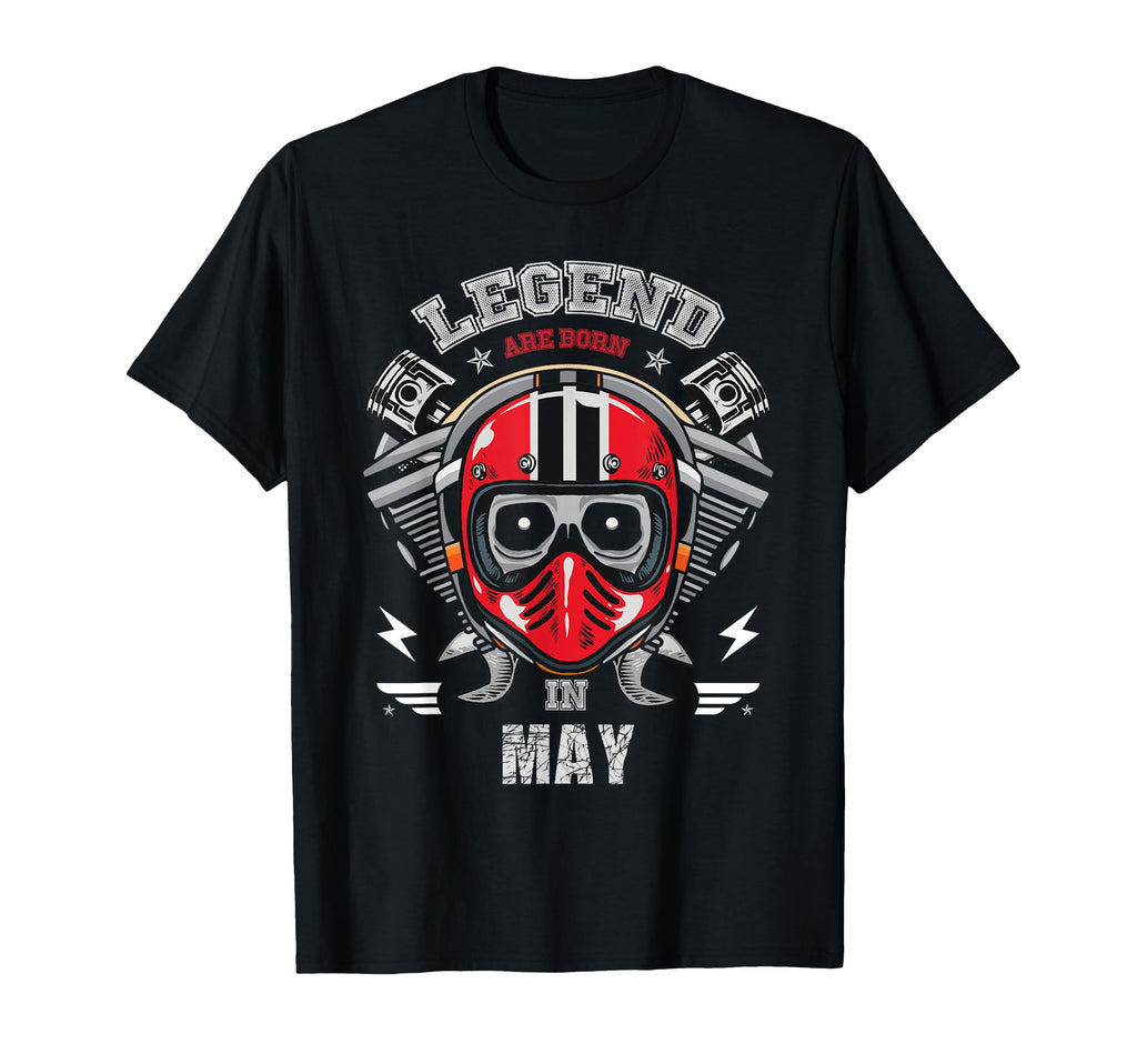 Biker Born May Motorcycle Birthday T-Shirt - Aesthetic Graphic for Adults - T-Shirt, Sweatshirt, Hoodie