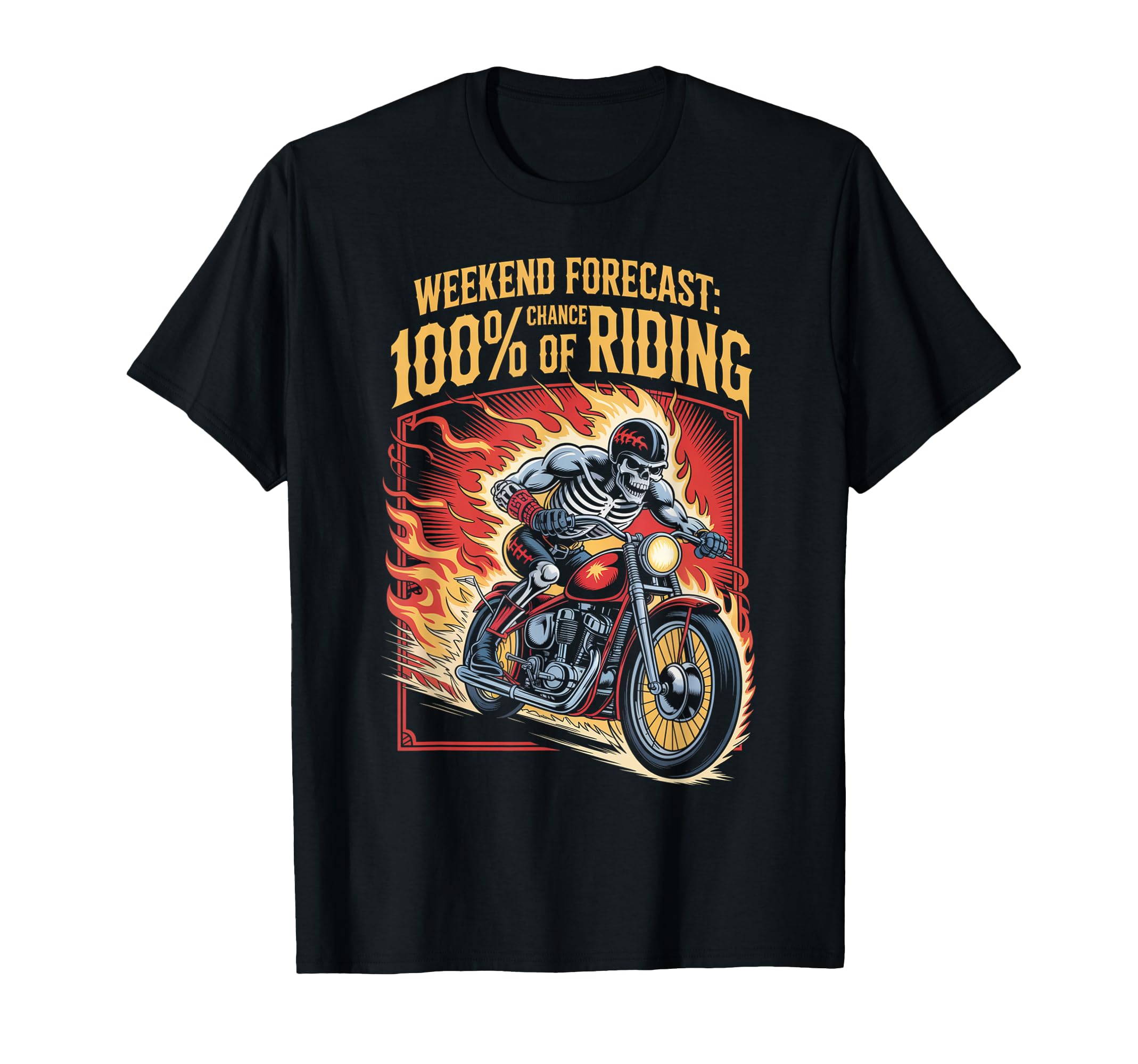 Funny Skeleton Motorcycle Riding T-Shirt - Casual Everyday Wear for Adults - T-Shirt, Sweatshirt, Hoodie