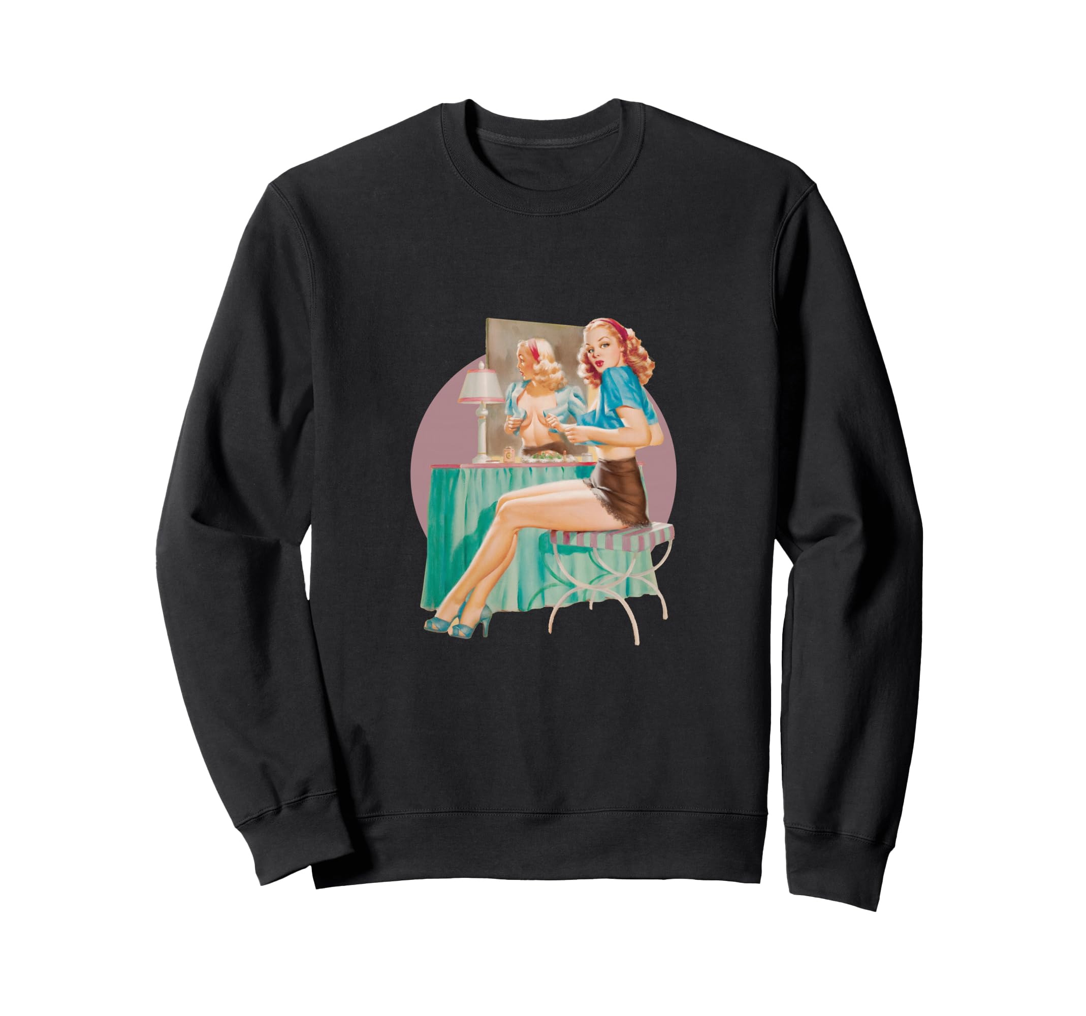 1940S Pin Up Sexy American Art Sweatshirt - Novelty Apparel for Adults - T-Shirt, Sweatshirt, Hoodie