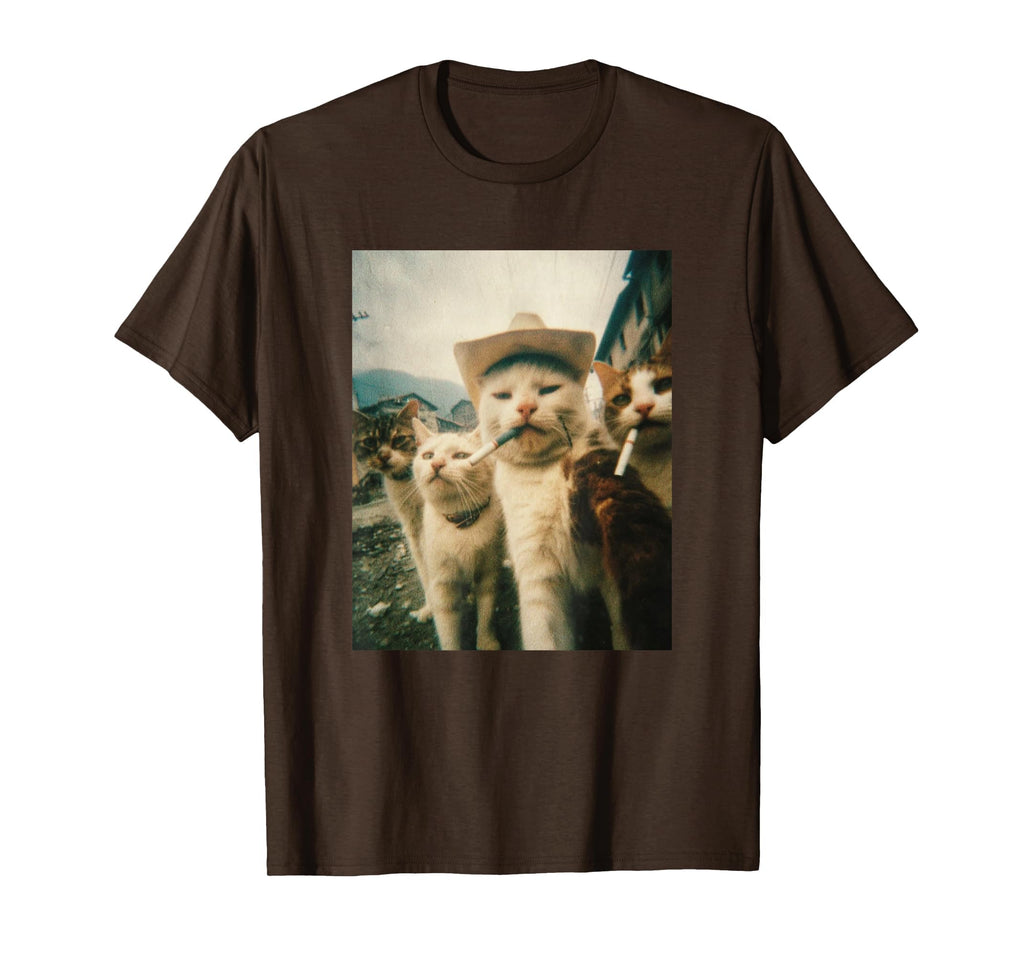 Funny Cowboy Cats Meme T-Shirt - Minimalist Print Men Women - T-Shirt, Sweatshirt, Hoodie