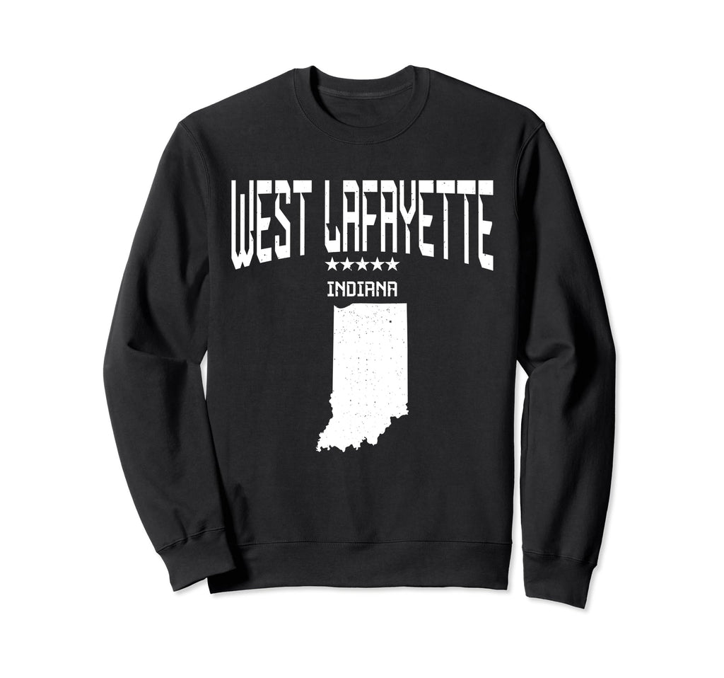 West Lafayette Indiana Throwback Sweatshirt - Streetwear Style for Adults - T-Shirt, Sweatshirt, Hoodie