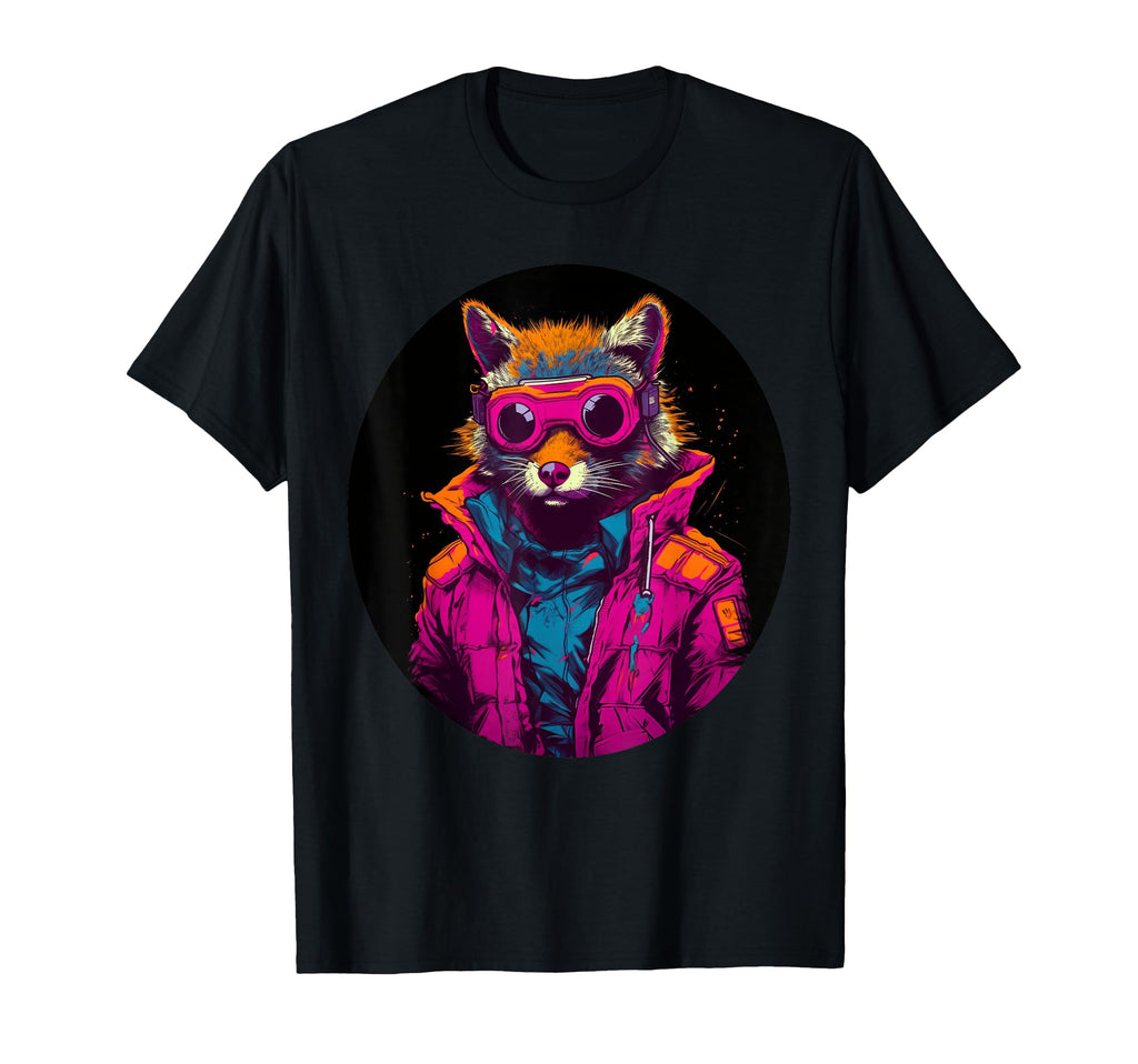 Fox Street Art Urban Graffiti Outrun T-Shirt - Unique Graphic Men Women - T-Shirt, Sweatshirt, Hoodie