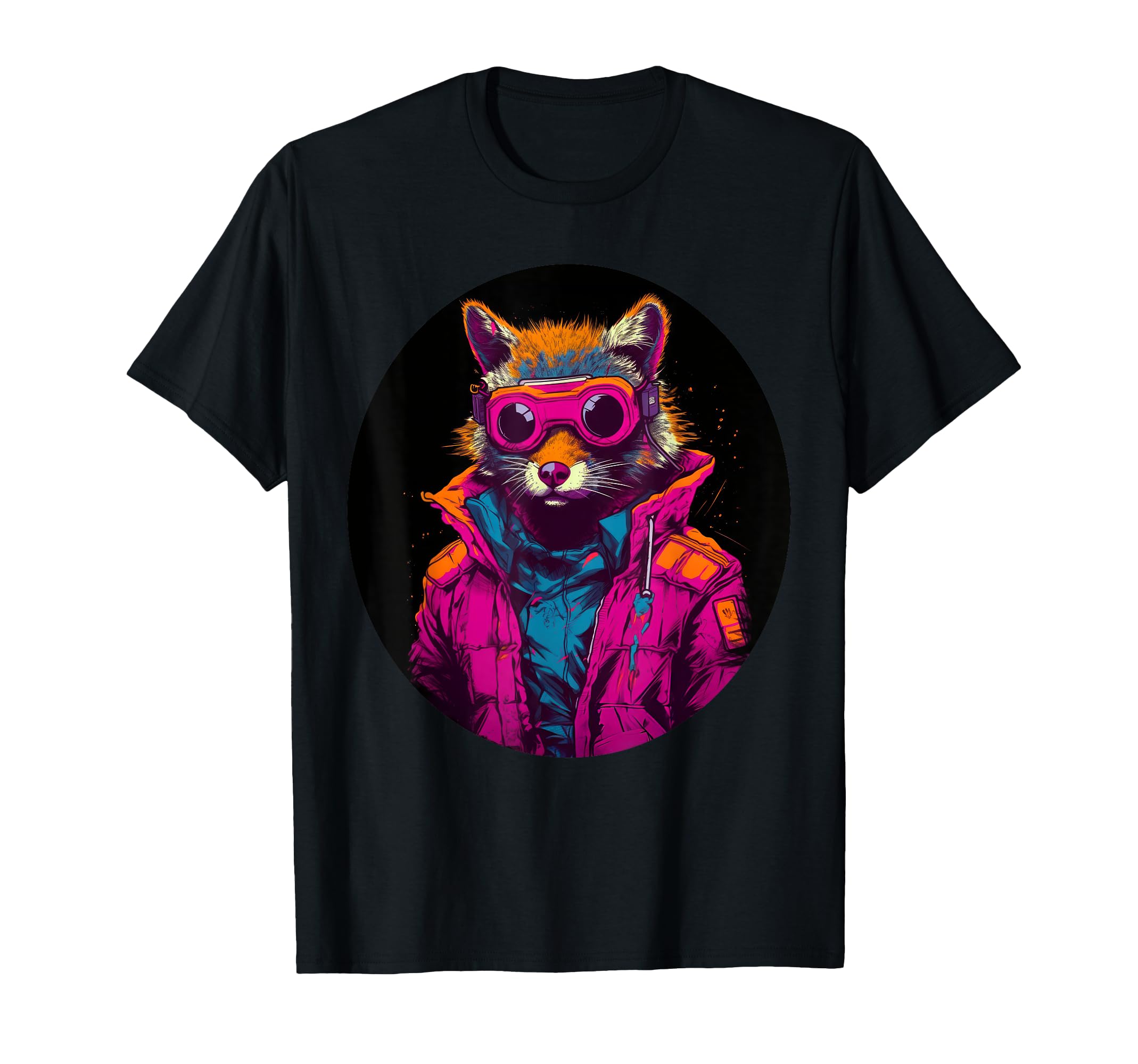 Fox Street Art Urban Graffiti Outrun T-Shirt - Unique Graphic Unisex - T-Shirt, Sweatshirt, Hoodie