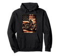 Motorcycle Usa Flag Biker Distressed Hoodie - Unique Graphic for Adults - T-Shirt, Sweatshirt, Hoodie