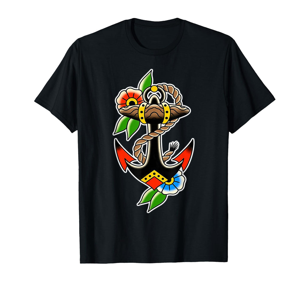 Anchor Traditional Tattoo Flash T-Shirt - Aesthetic Graphic Men Women - T-Shirt, Sweatshirt, Hoodie