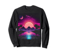 Vaporwave Solar System 80S Sweatshirt - Minimalist Print for Adults - T-Shirt, Sweatshirt, Hoodie