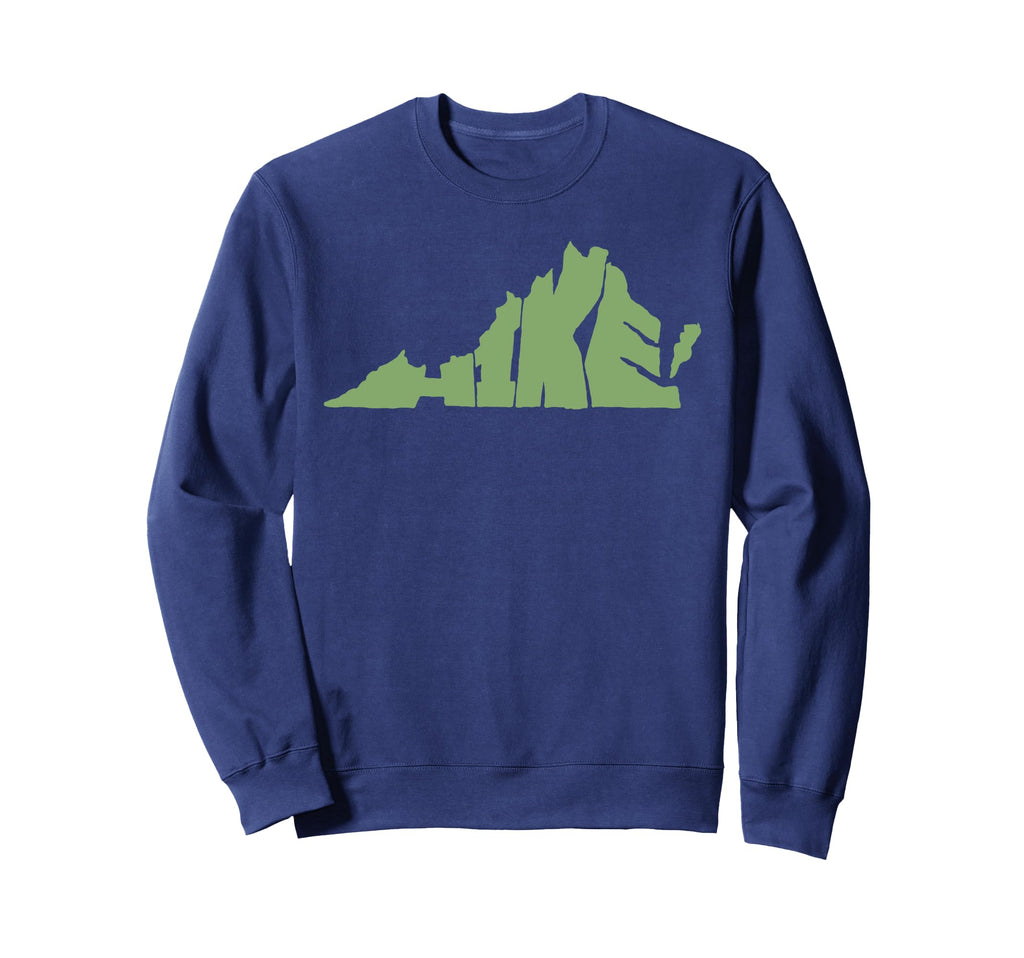 Hike Virginia Outdoor Hiking Typography Sweatshirt - Trendy Graphic Unisex - T-Shirt, Sweatshirt, Hoodie