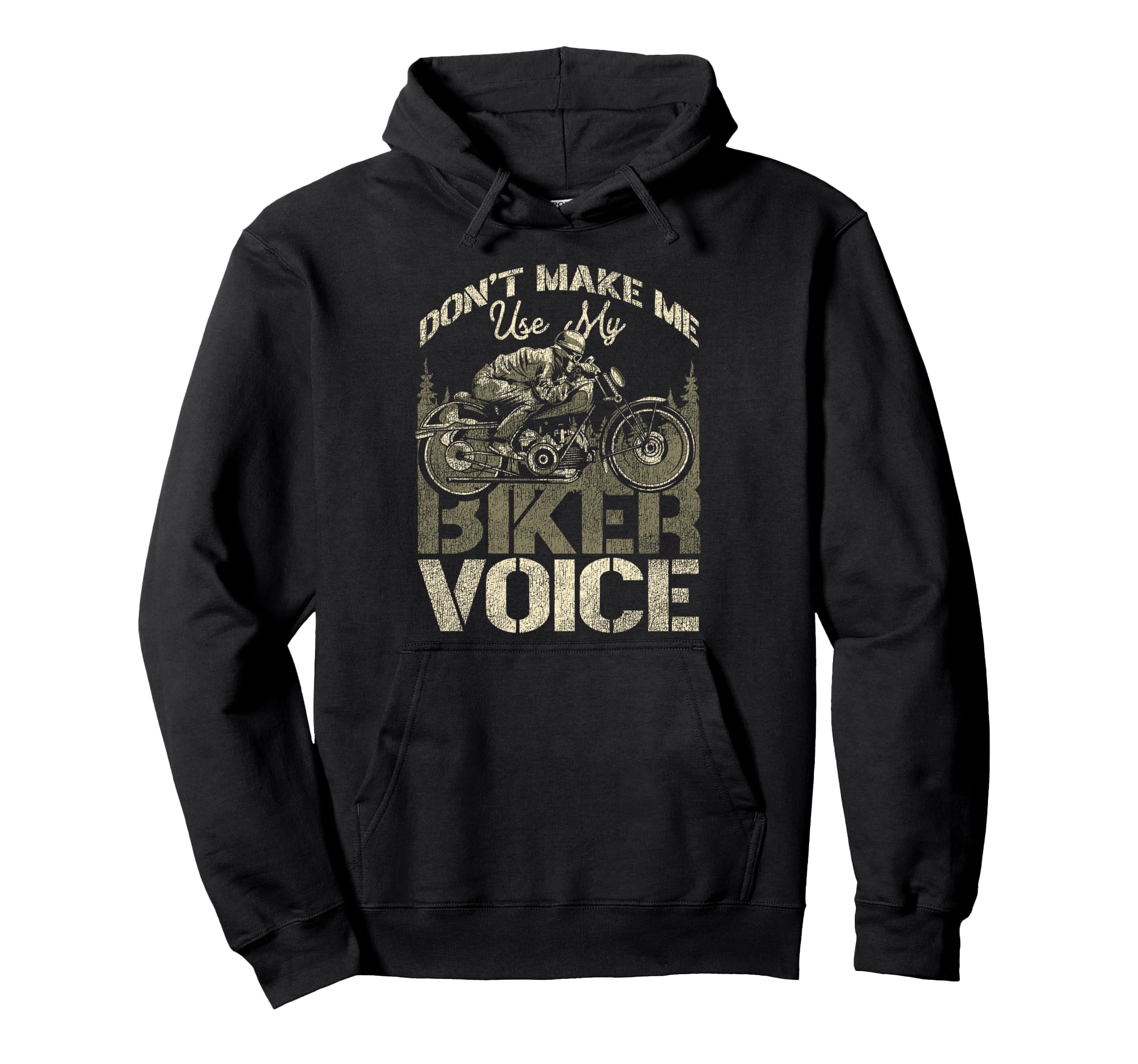Motorcycle Biker Dont Make Me Use My Hoodie - Custom Art Print Men Women - T-Shirt, Sweatshirt, Hoodie