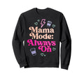 Mama Mode Groovy Coffee Heart Sweatshirt - Fun Novelty Design for Adults - T-Shirt, Sweatshirt, Hoodie