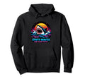 Synth Waves And Sharp Teeth 80S Shark Hoodie - Novelty Apparel Men Women - T-Shirt, Sweatshirt, Hoodie