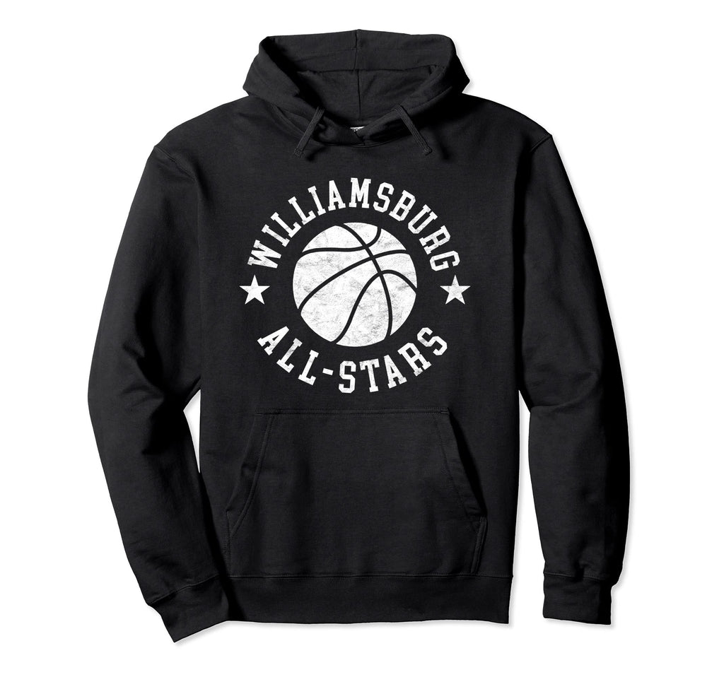 Williamsburg All Stars Distressed Nyc 80S Hoodie - Streetwear Style Unisex - T-Shirt, Sweatshirt, Hoodie