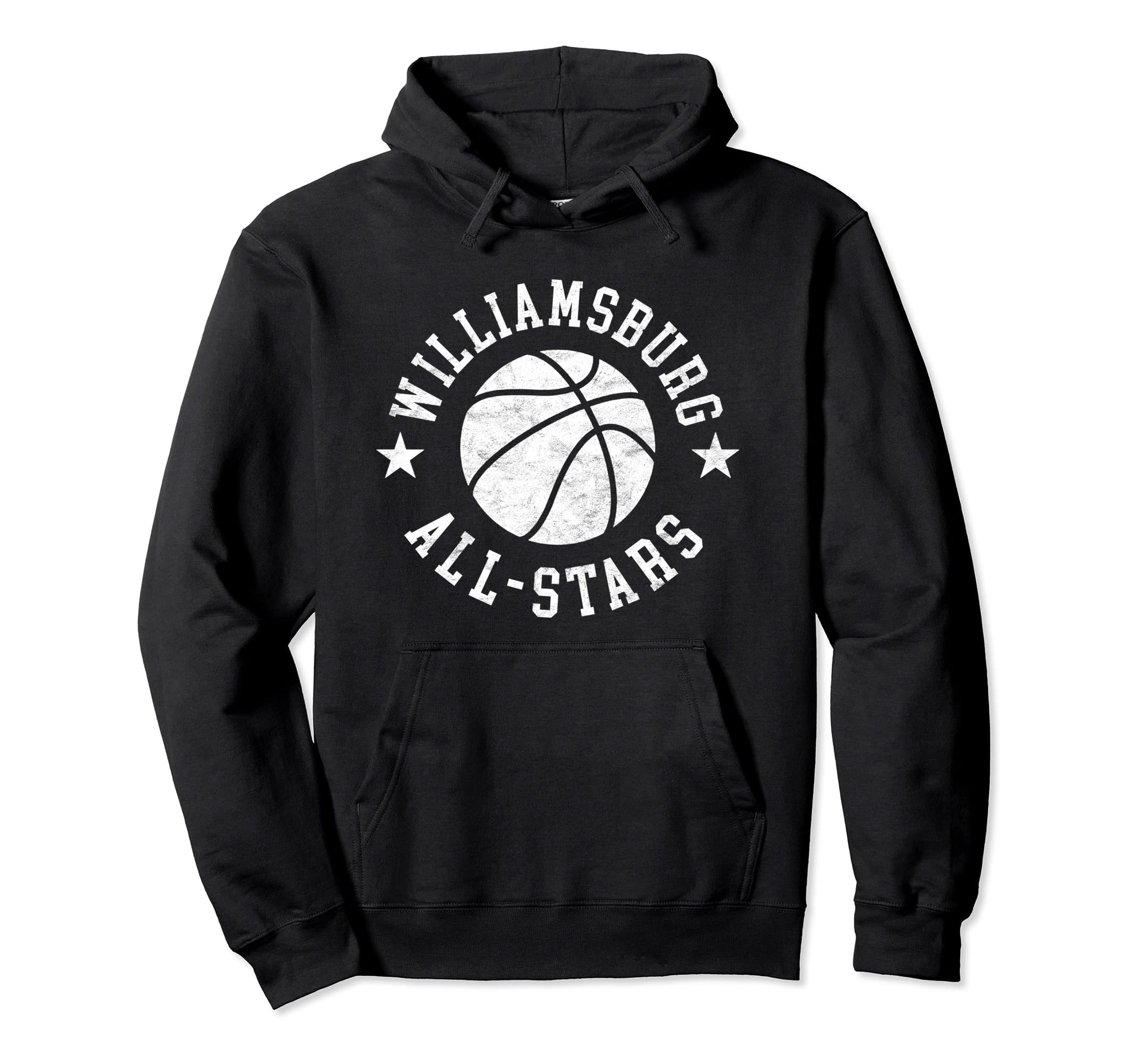 Williamsburg All Stars Distressed Nyc 80S Hoodie - Streetwear Style Unisex - T-Shirt, Sweatshirt, Hoodie