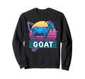 Goat Synthwave Aesthetic Animal Lover Sweatshirt - Graphic Print for Adults - T-Shirt, Sweatshirt, Hoodie
