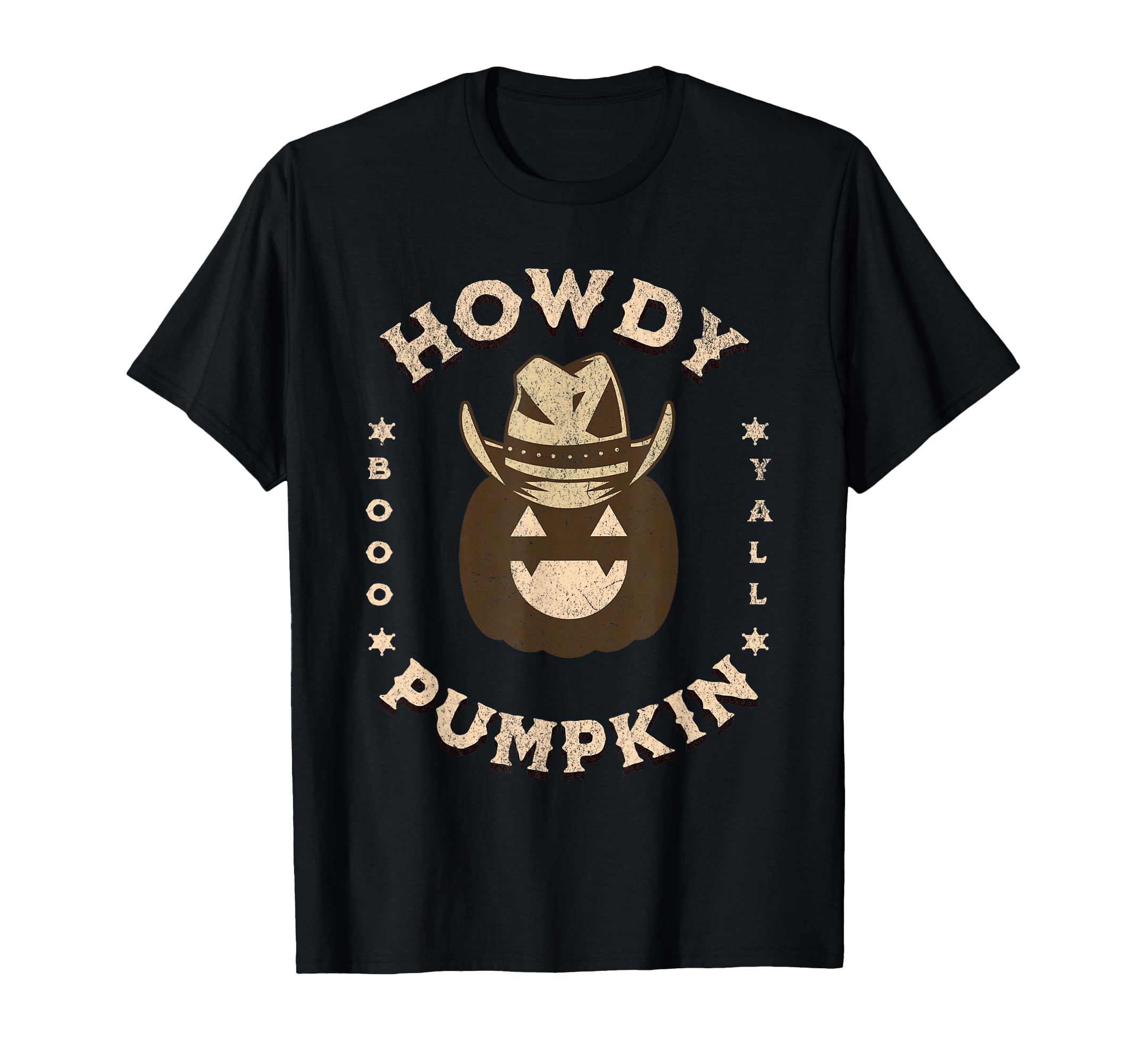 Howdy Pumpkin Cowboy Halloween T-Shirt - Novelty Apparel for Adults - T-Shirt, Sweatshirt, Hoodie