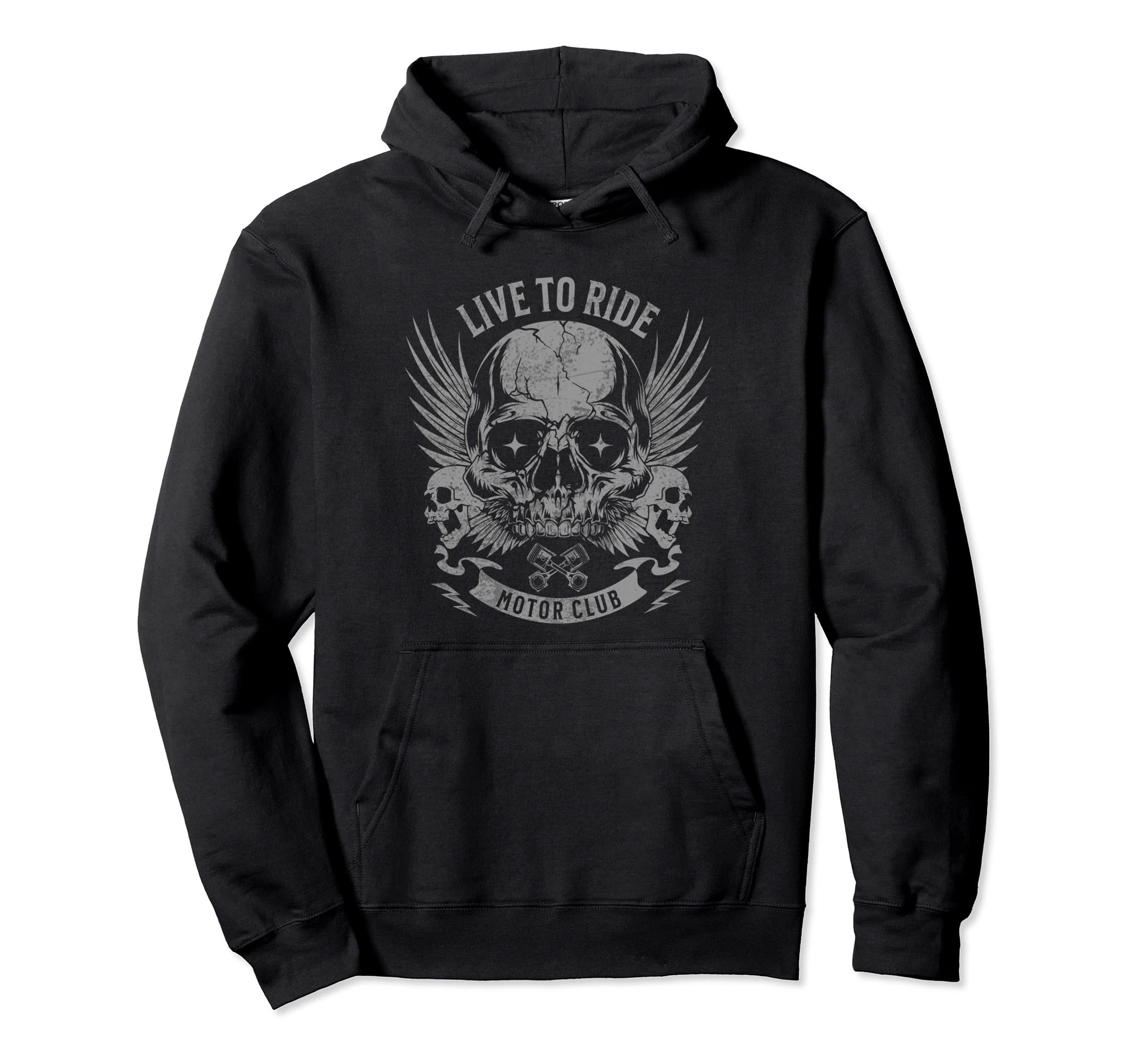 Live To Ride Motor Club Motorcycle Hoodie - Streetwear Style Men Women - T-Shirt, Sweatshirt, Hoodie