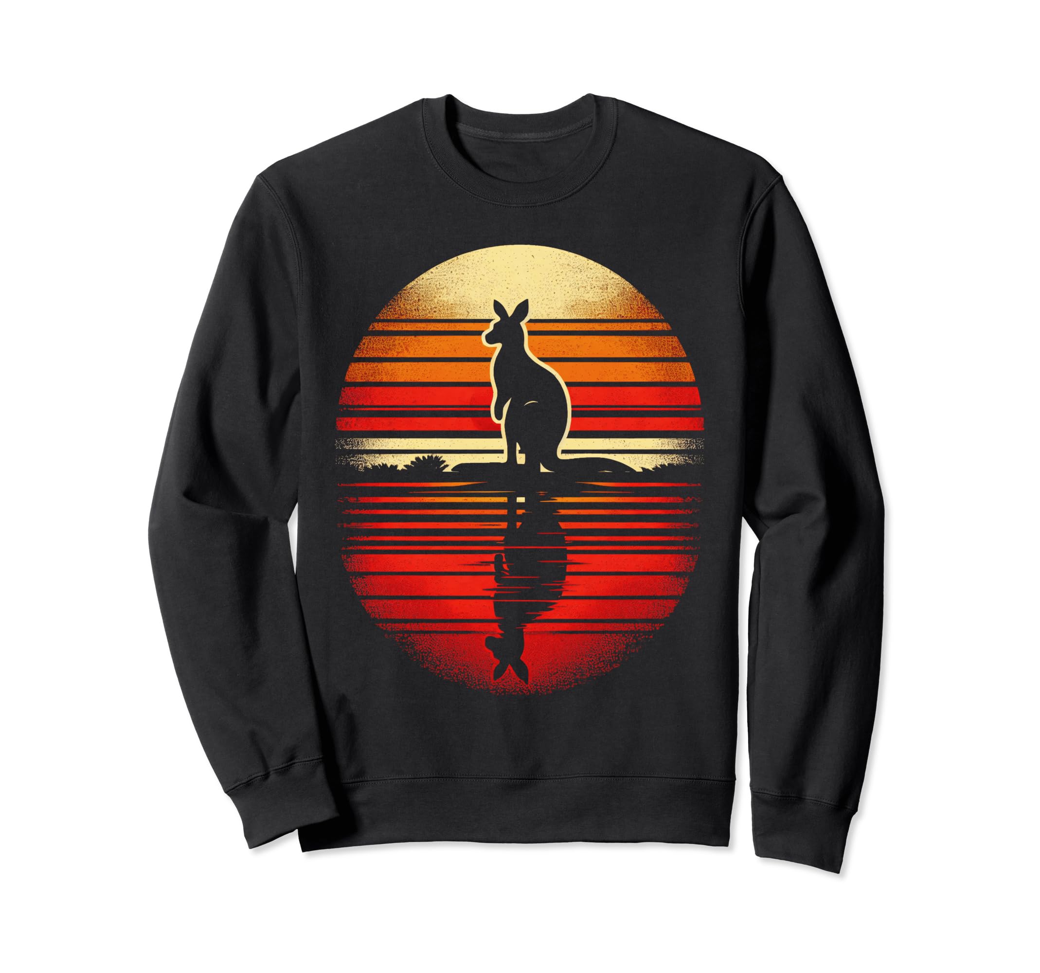 Kangaroo Sunset Safari 70S Sweatshirt - Unique Graphic for Adults - T-Shirt, Sweatshirt, Hoodie
