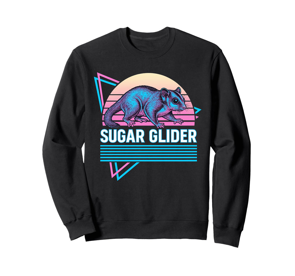 Sugar Glider Synthwave Aesthetic Pet Sweatshirt - Streetwear Style Unisex - T-Shirt, Sweatshirt, Hoodie